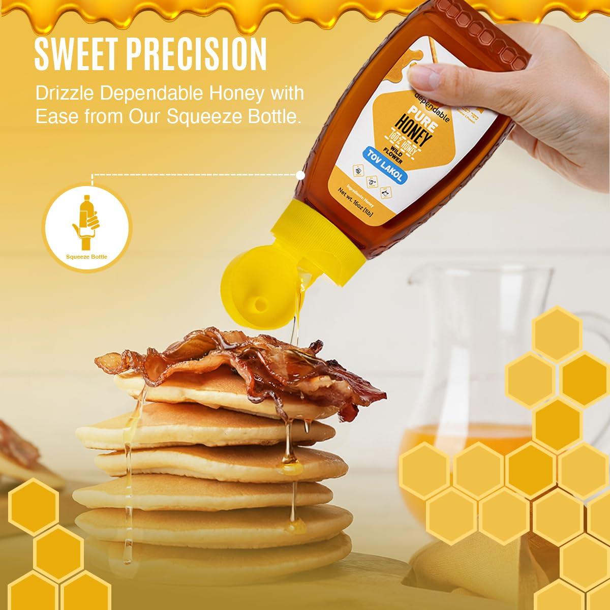 Miel Cruda 100% Pura Comida Confiable 450g de Flores Silvestres