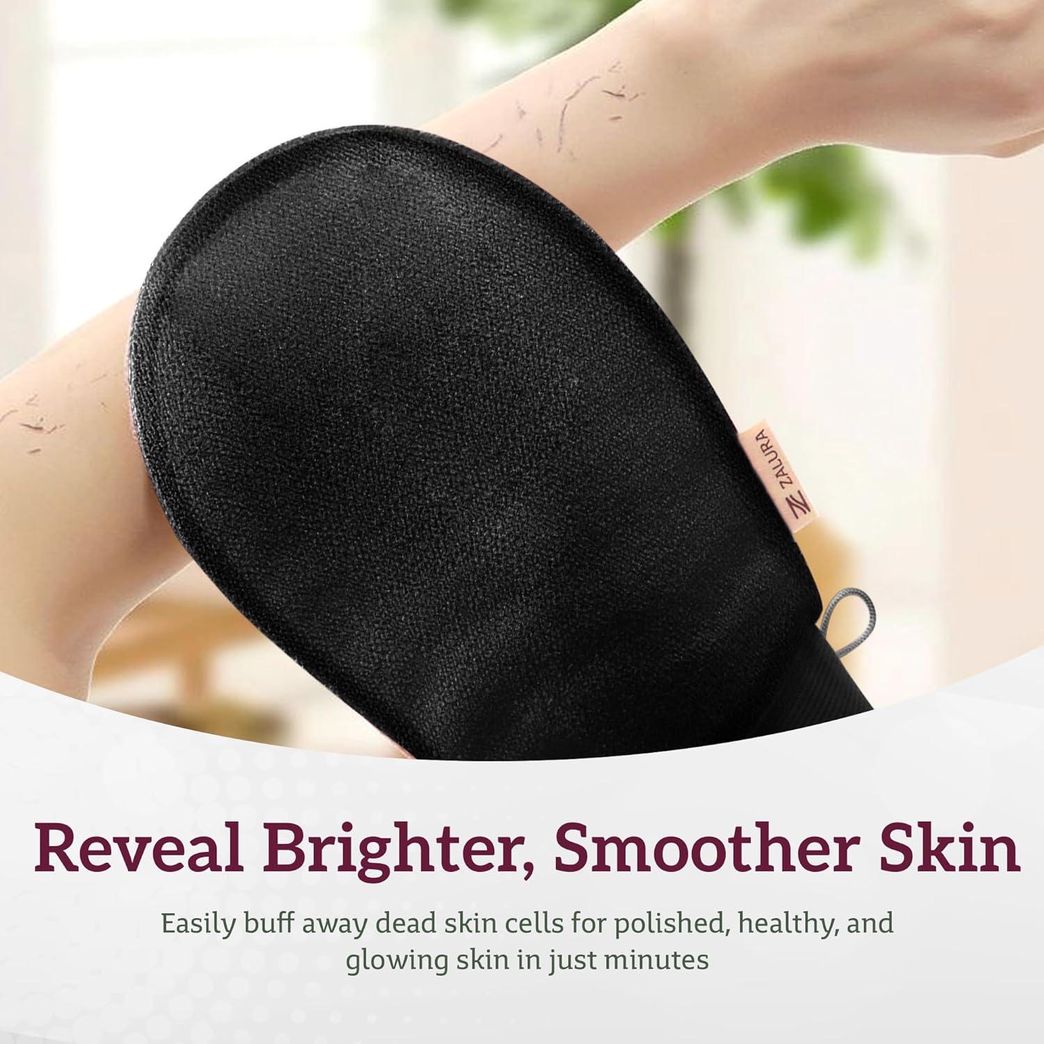 Guante Exfoliante Zalura 100% Viscosa - Exfoliación Suave