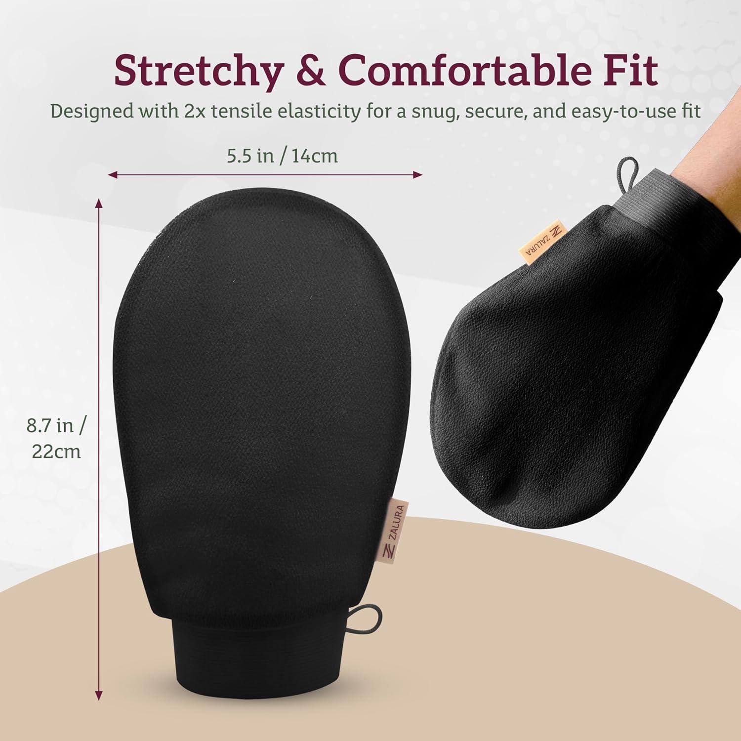 Guante Exfoliante Zalura 100% Viscosa - Exfoliación Suave