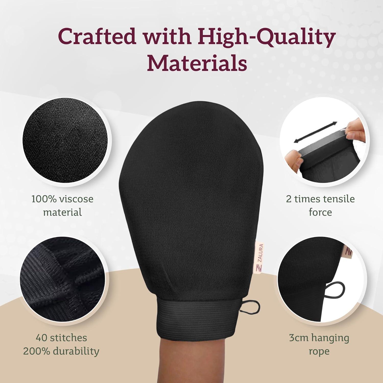 Guante Exfoliante Zalura 100% Viscosa - Exfoliación Suave