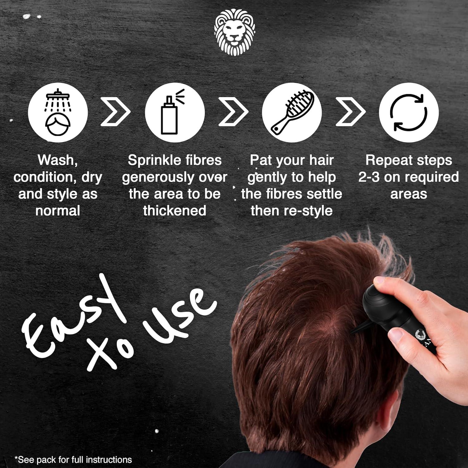 Fibra Capilar Mane para Cabello Fino y Ralo - Negro