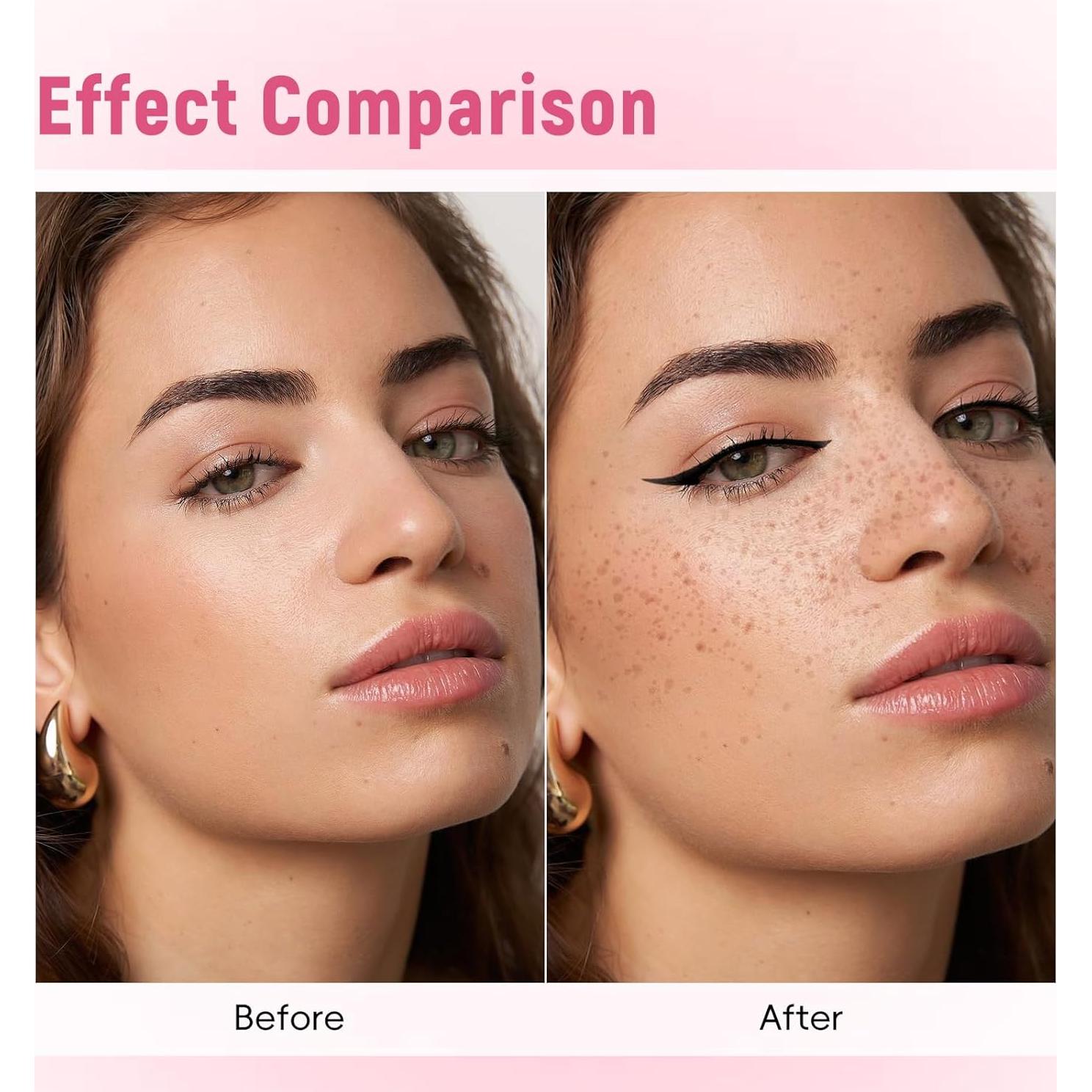 Set 2 en 1 Bolígrafos de Sello de Pecas Sunkiss - Marrón y Negro