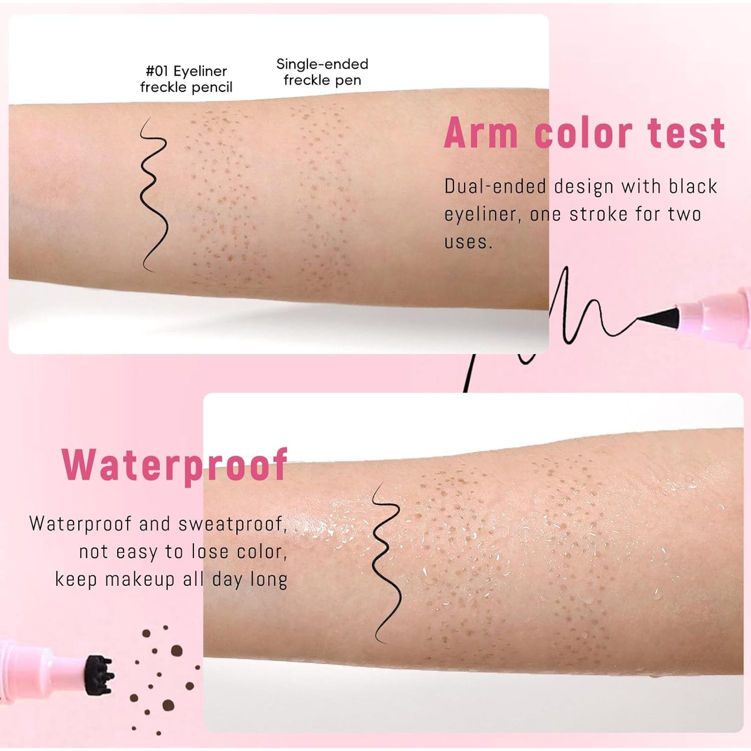 Set 2 en 1 Bolígrafos de Sello de Pecas Sunkiss - Marrón y Negro