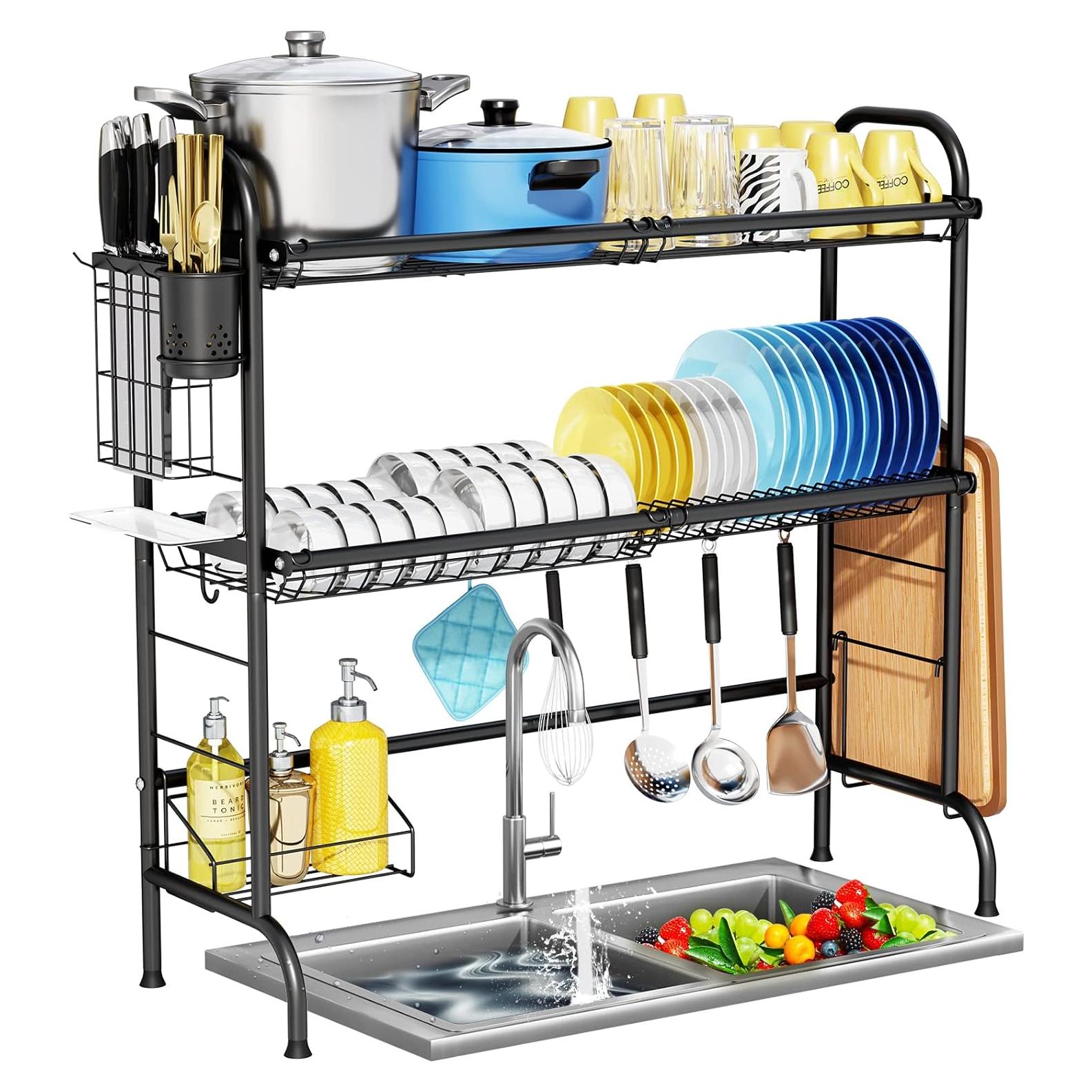 Estante Secador de Platos HOWDIA Acero Inoxidable 3 Niveles