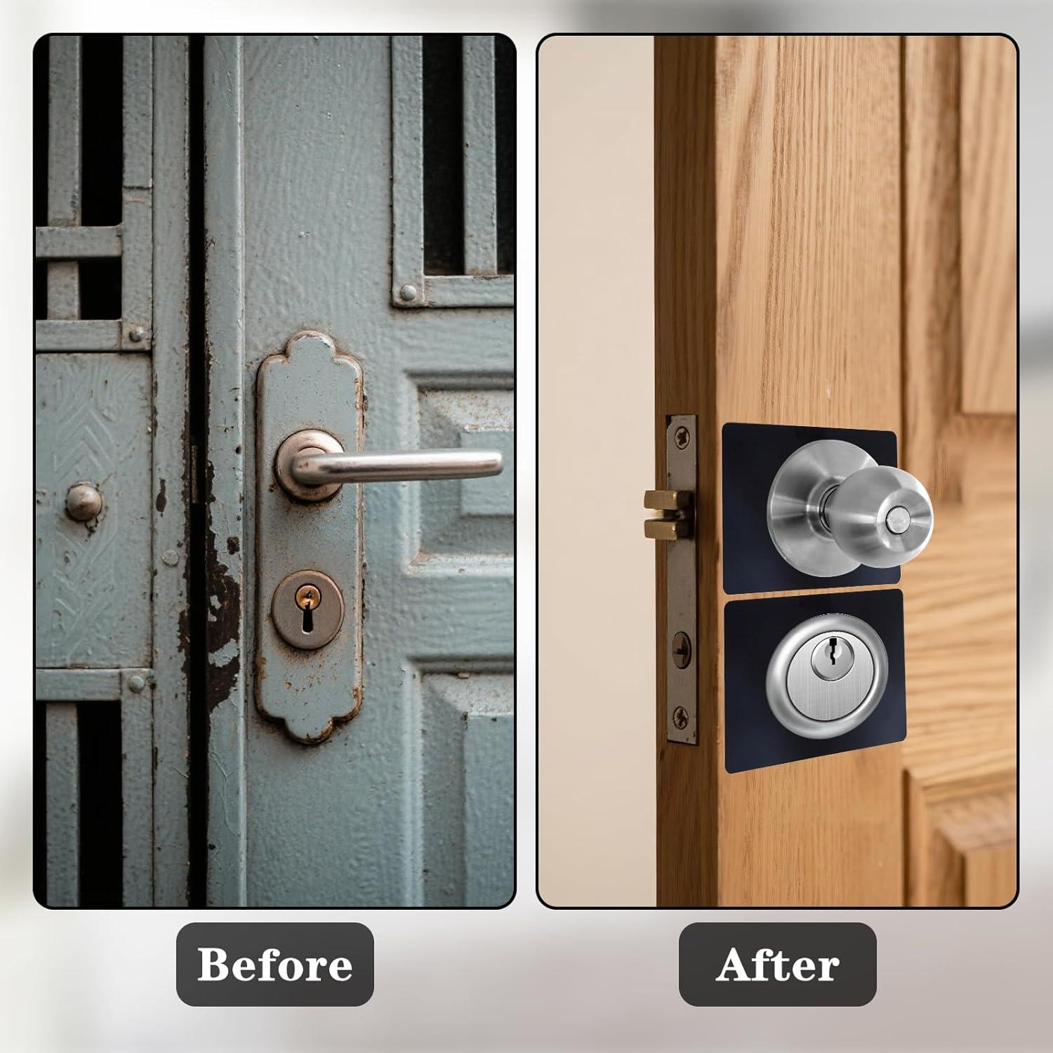 Placas de Refuerzo de Cerradura de Acero Inoxidable 4PCS