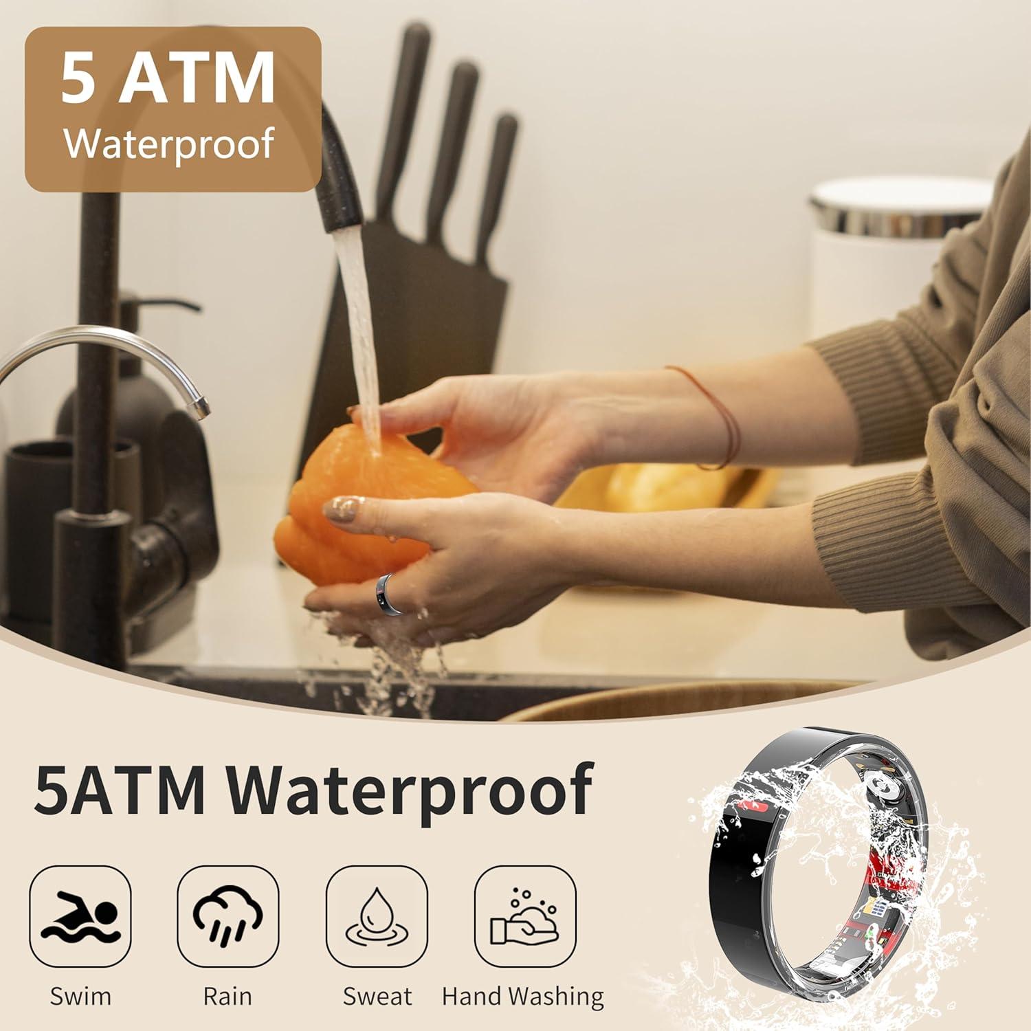 Anillo Inteligente GloworPath H09 Fitness y Salud Negro 7