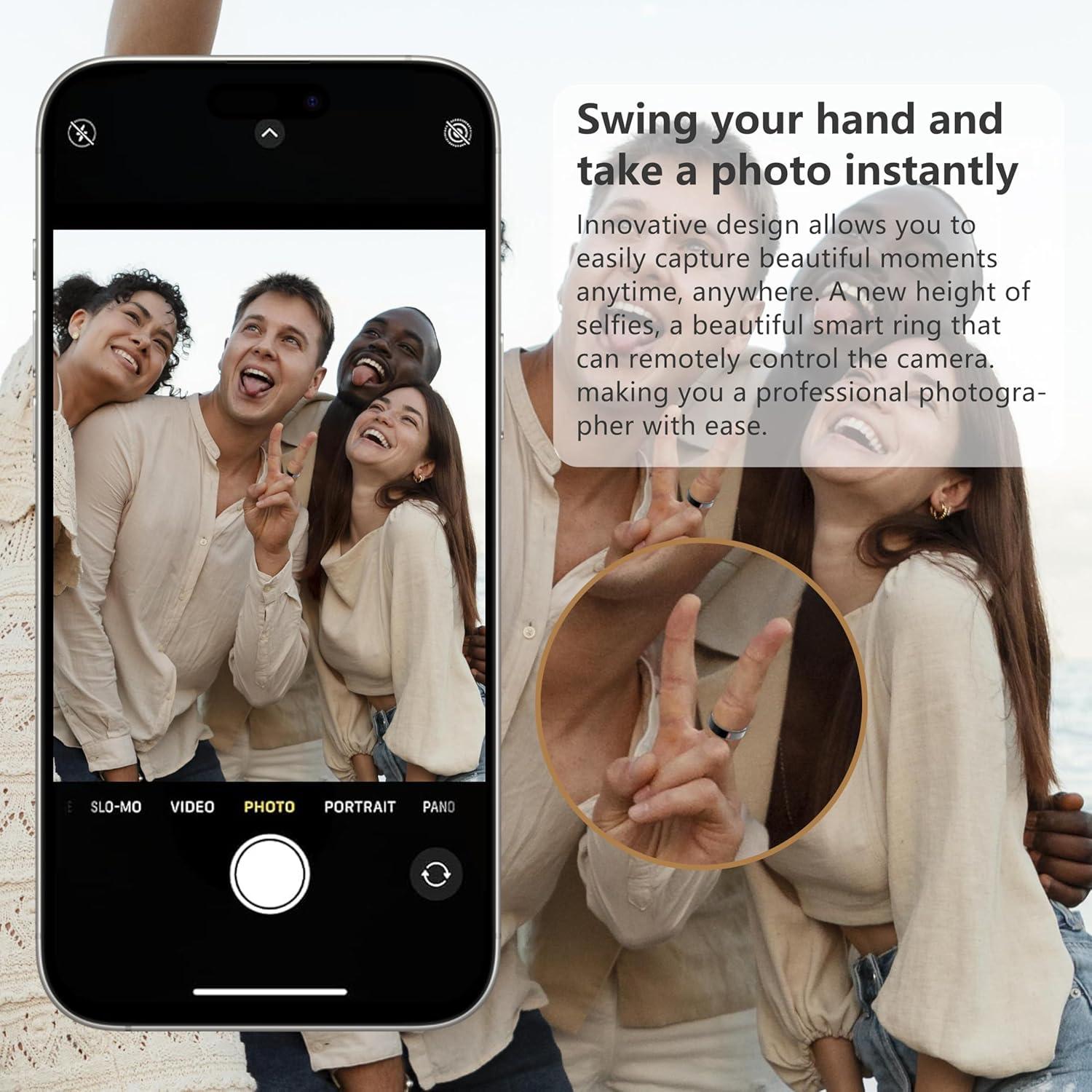 Anillo Inteligente GloworPath H09 Fitness y Salud Negro 7