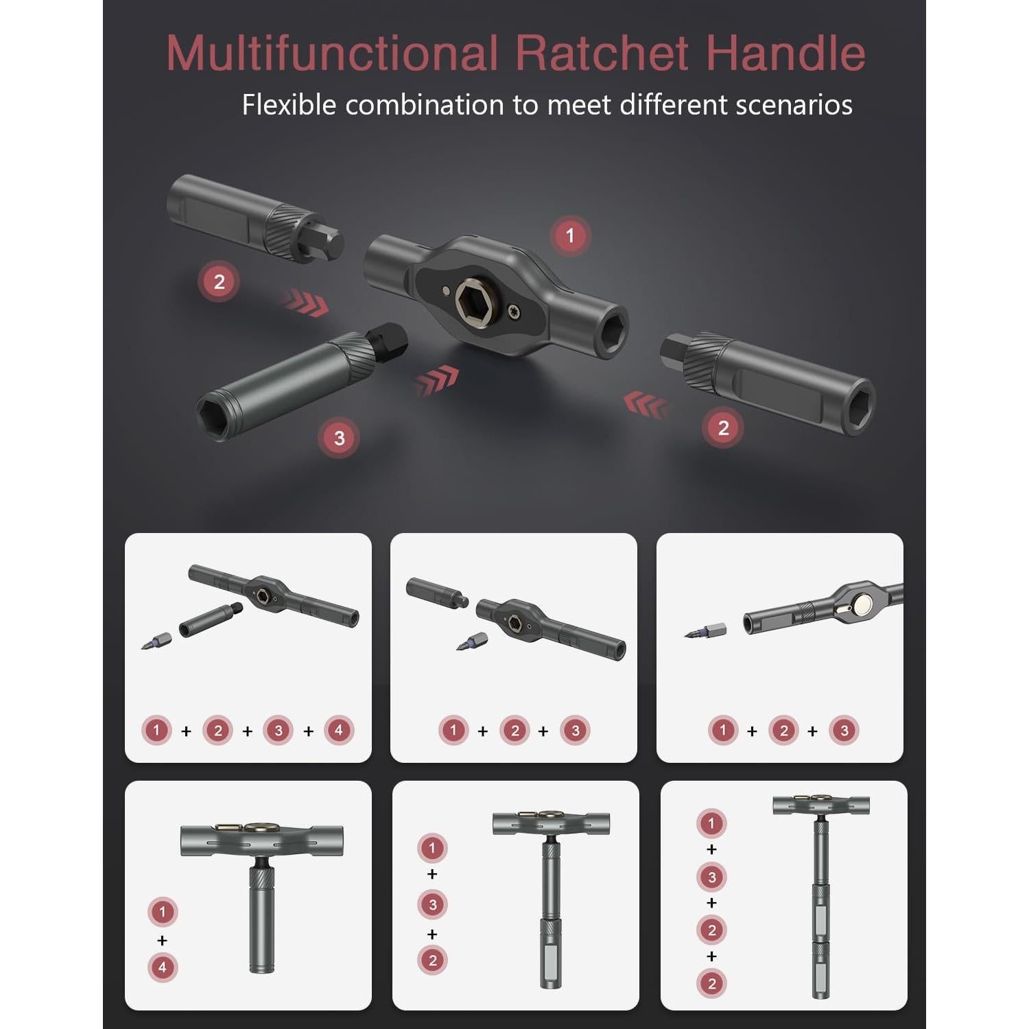 Juego de Destornilladores de Carraca LOFICOPER 42 en 1 Magnéticos