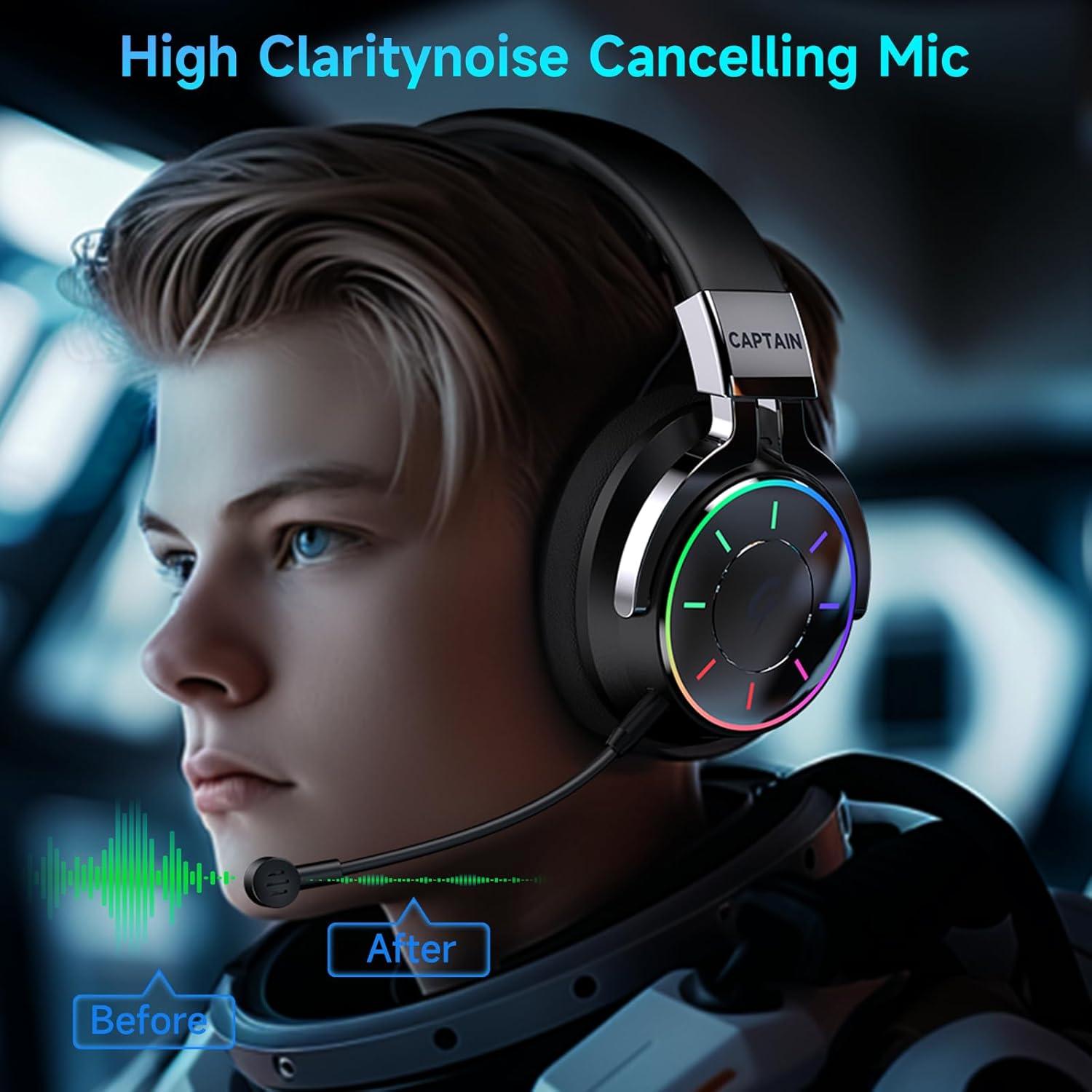 Auriculares Inalámbricos COOLV Spark04 7.1 RGB 60H PC PS5 PS4