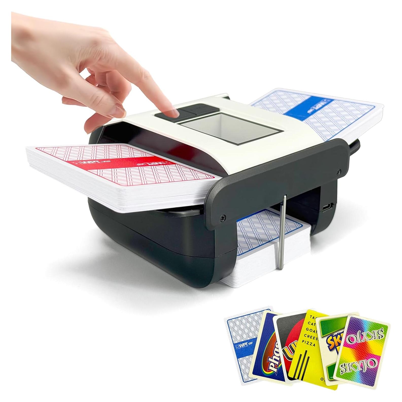 Barajador Automático LuxeVoy Negro, 1-2 Barajas, Silencioso