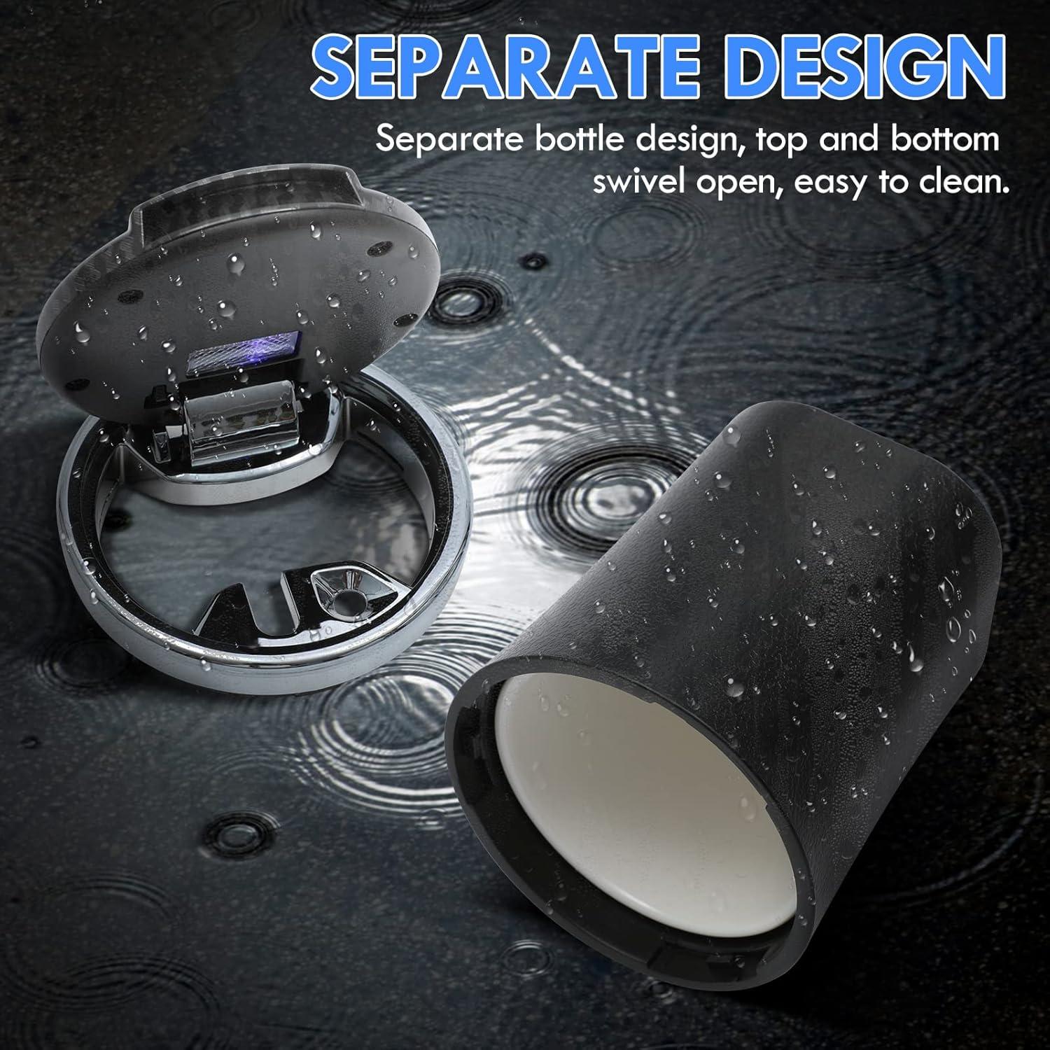 Cenicero de Coche EOCICI con Tapa y Luz LED Azul - Antihumo