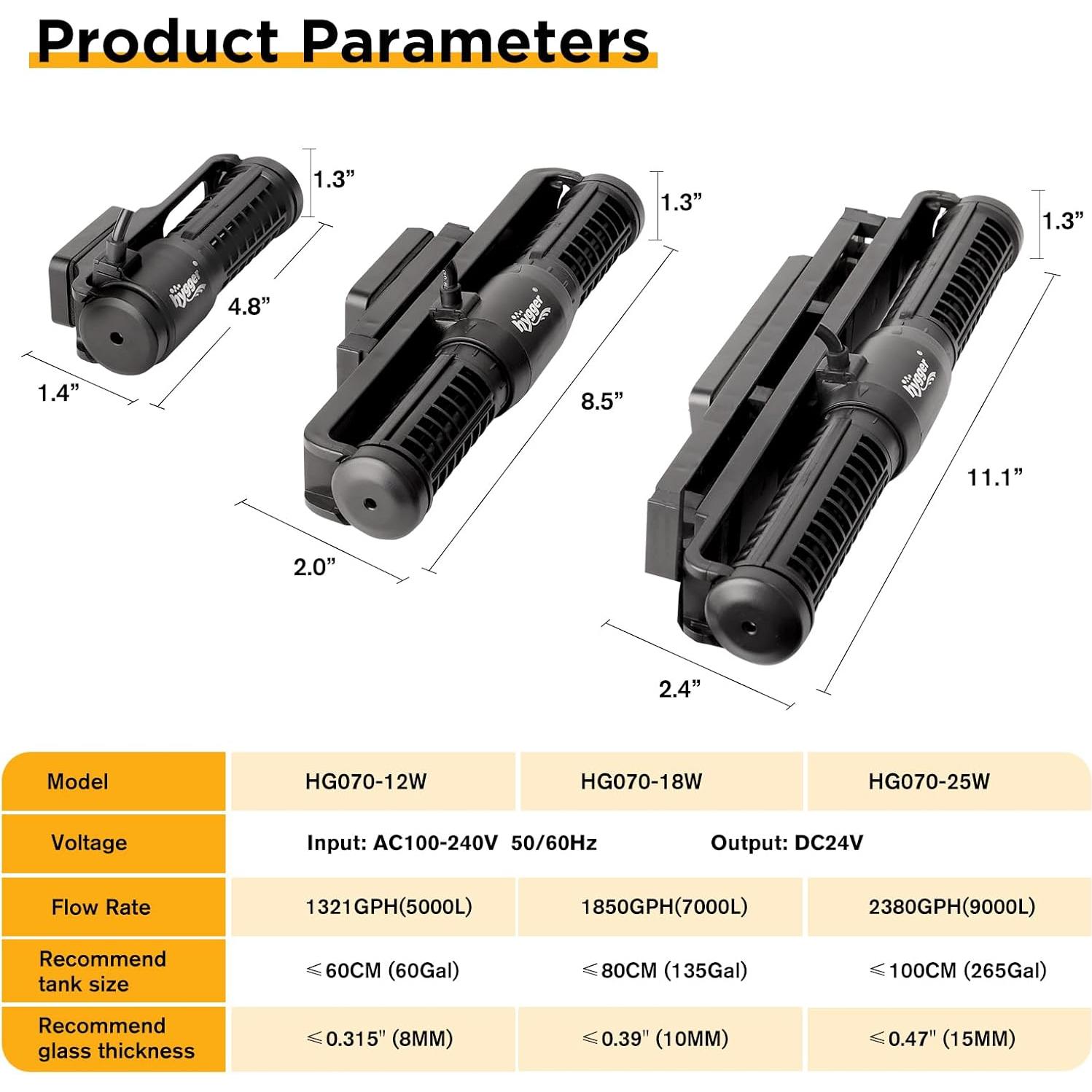 Bomba de Olas Hygger 12W 5021.8 L/h para Acuarios