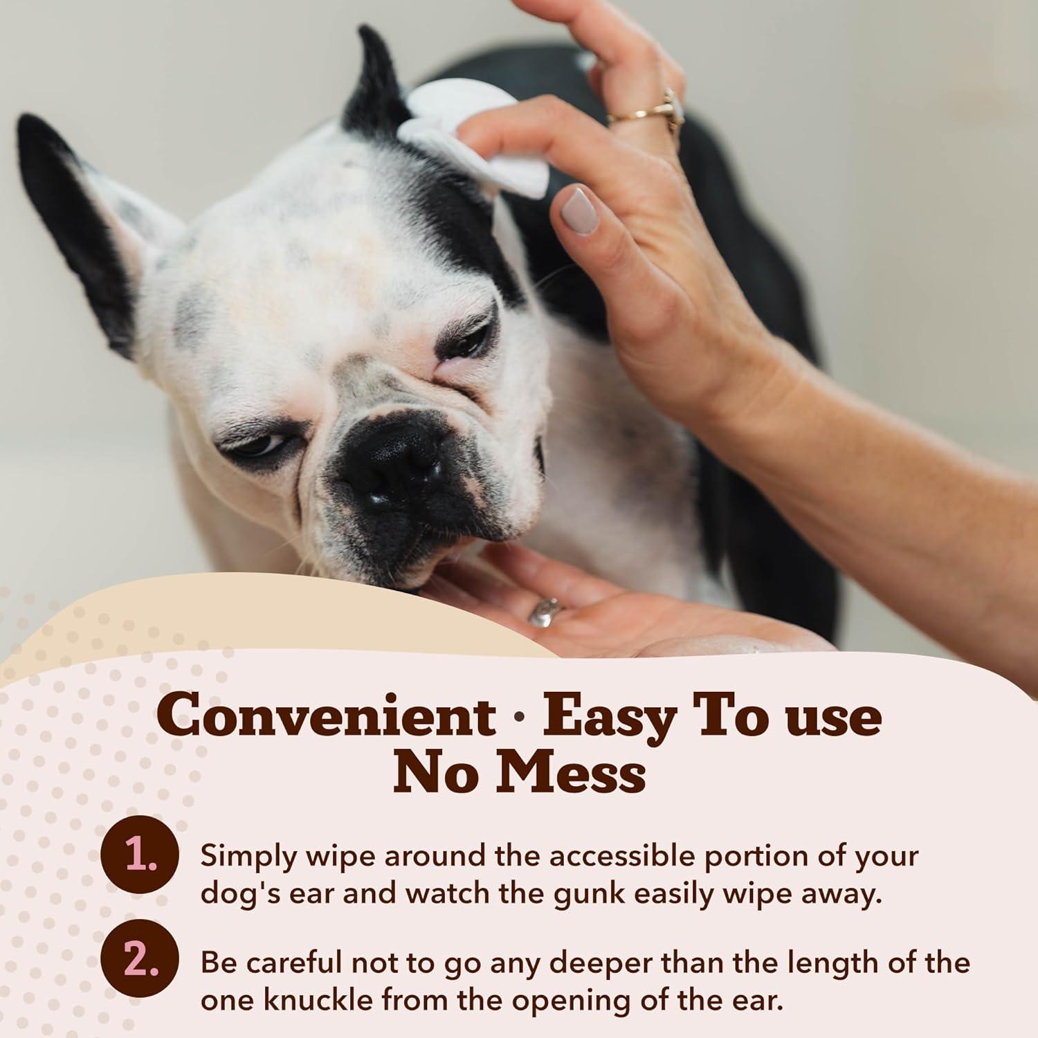 Toallitas para Oídos de Perro Natural 50 Ct - Alivio Picazón