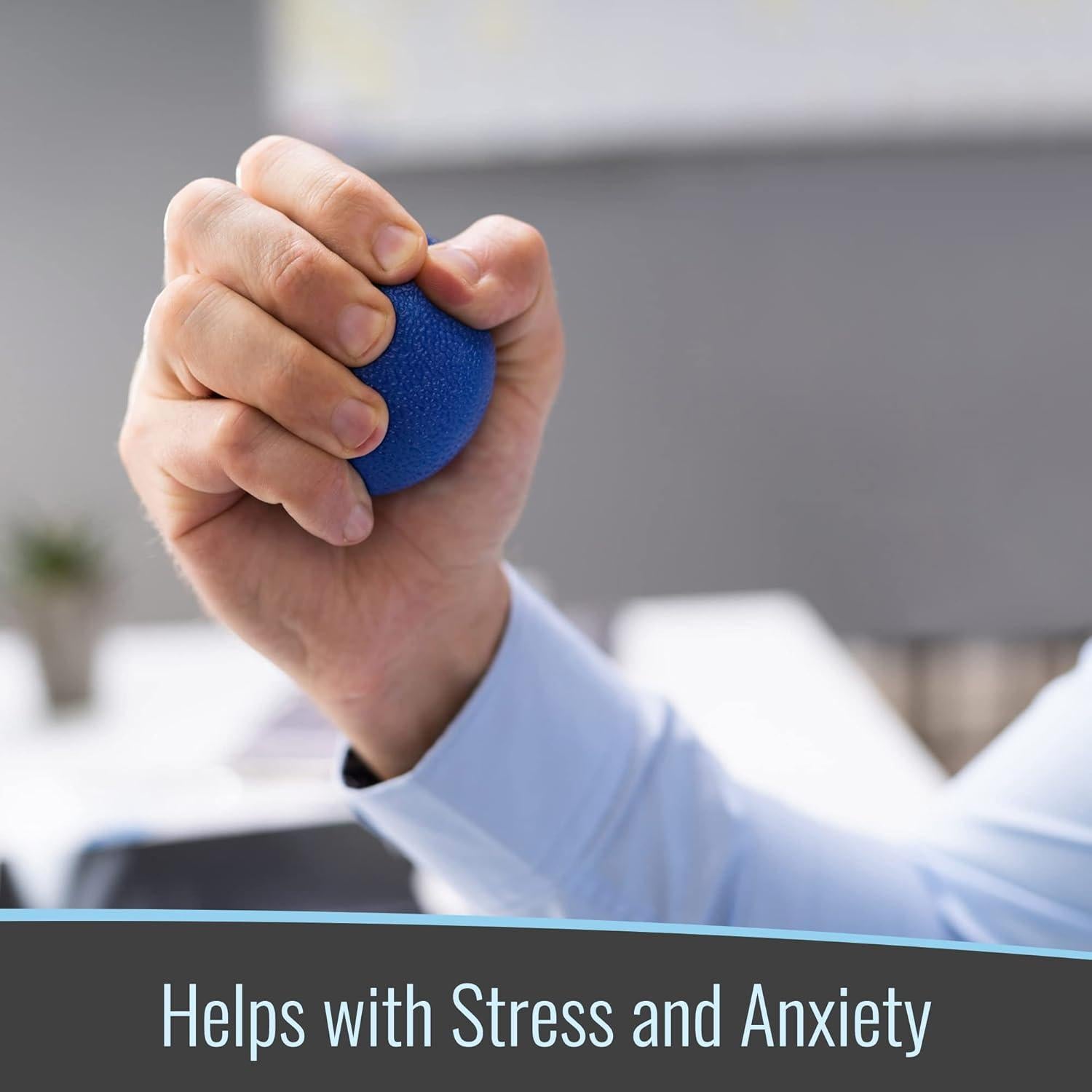 Juego de 3 Pelotas Antiestrés HealthSmart - Alivio de Ansiedad y Fuerza