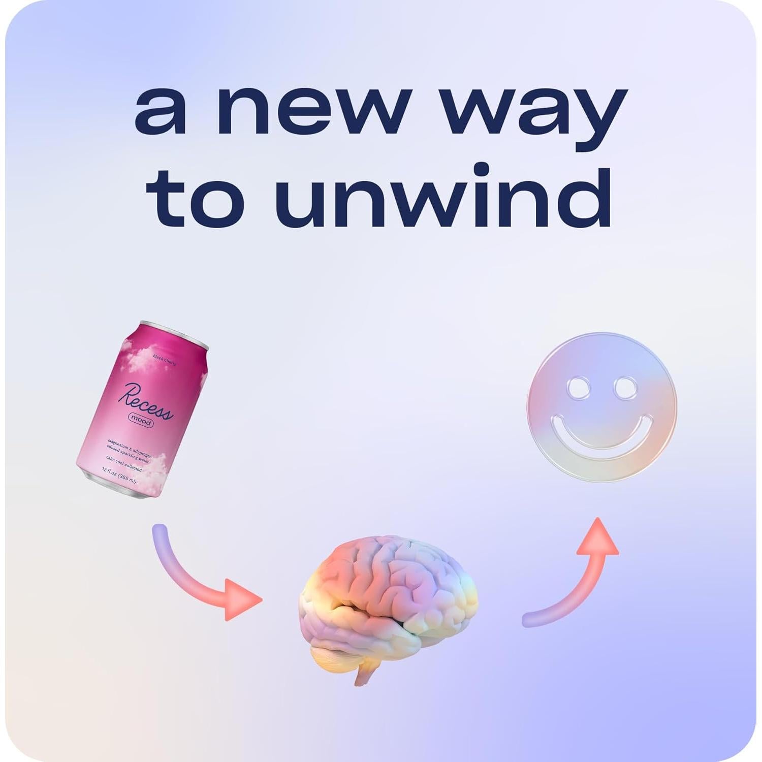 Bebida de Relajación Recess Mood Cereza Negra 355ml Paquete 12