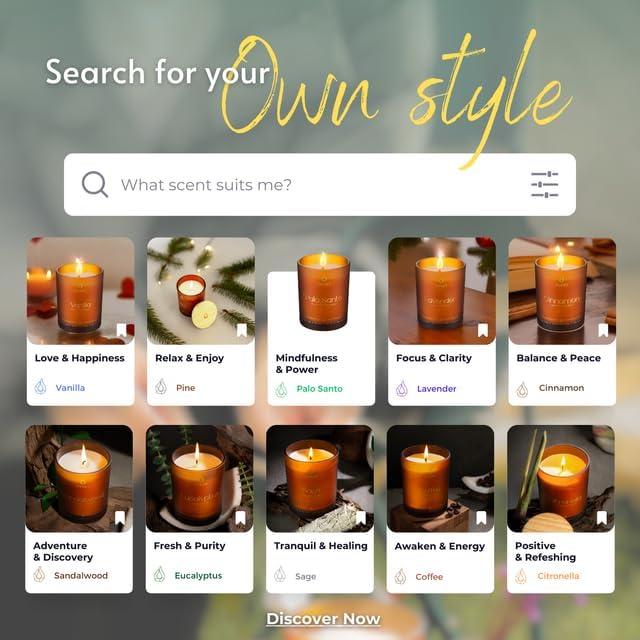 Vela Aromática de Citronela Zenura - 240 g Cera de Coco Natural