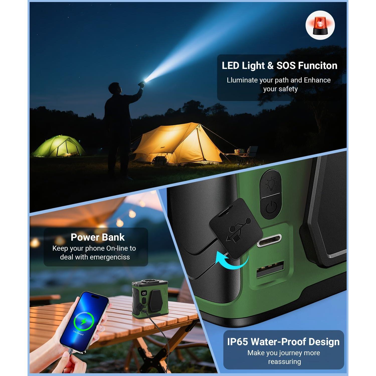 Ventilador Portátil de Cintura AuraliBrite YH-F099 10,000mAh