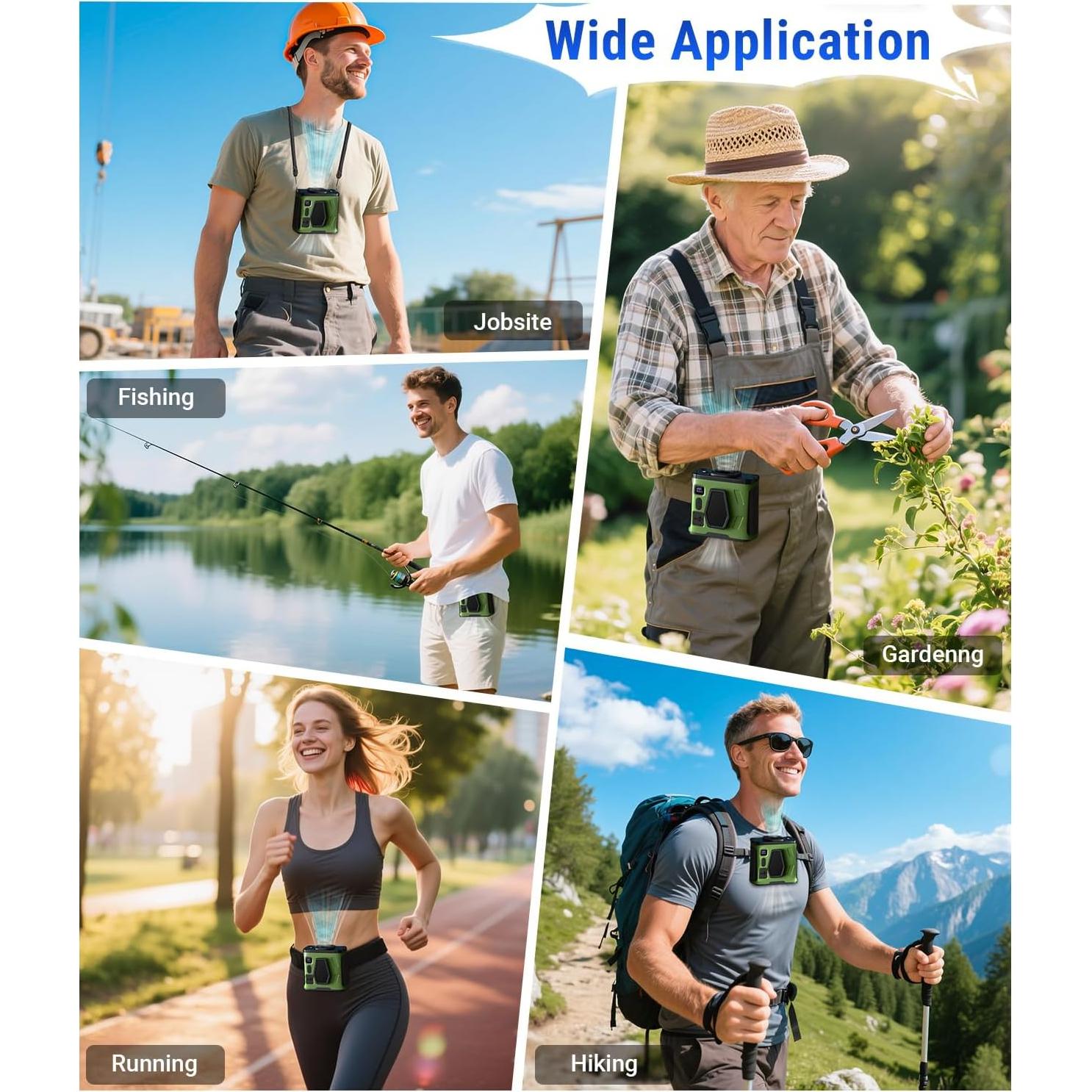 Ventilador Portátil de Cintura AuraliBrite YH-F099 10,000mAh