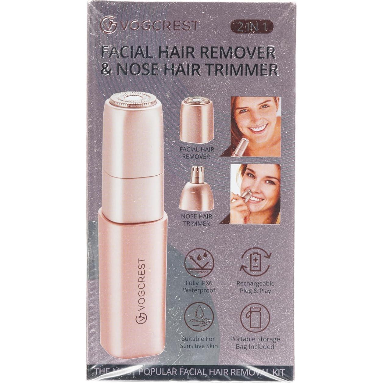 Removedor de Vello Facial VOGCREST 2 en 1 Recargable