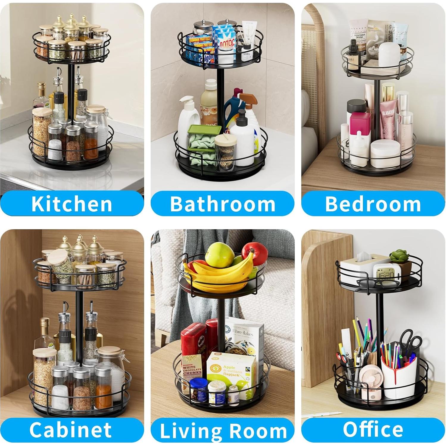 Organizador Giratorio 2 Niveles BOIVSHI para Cocina y Baño