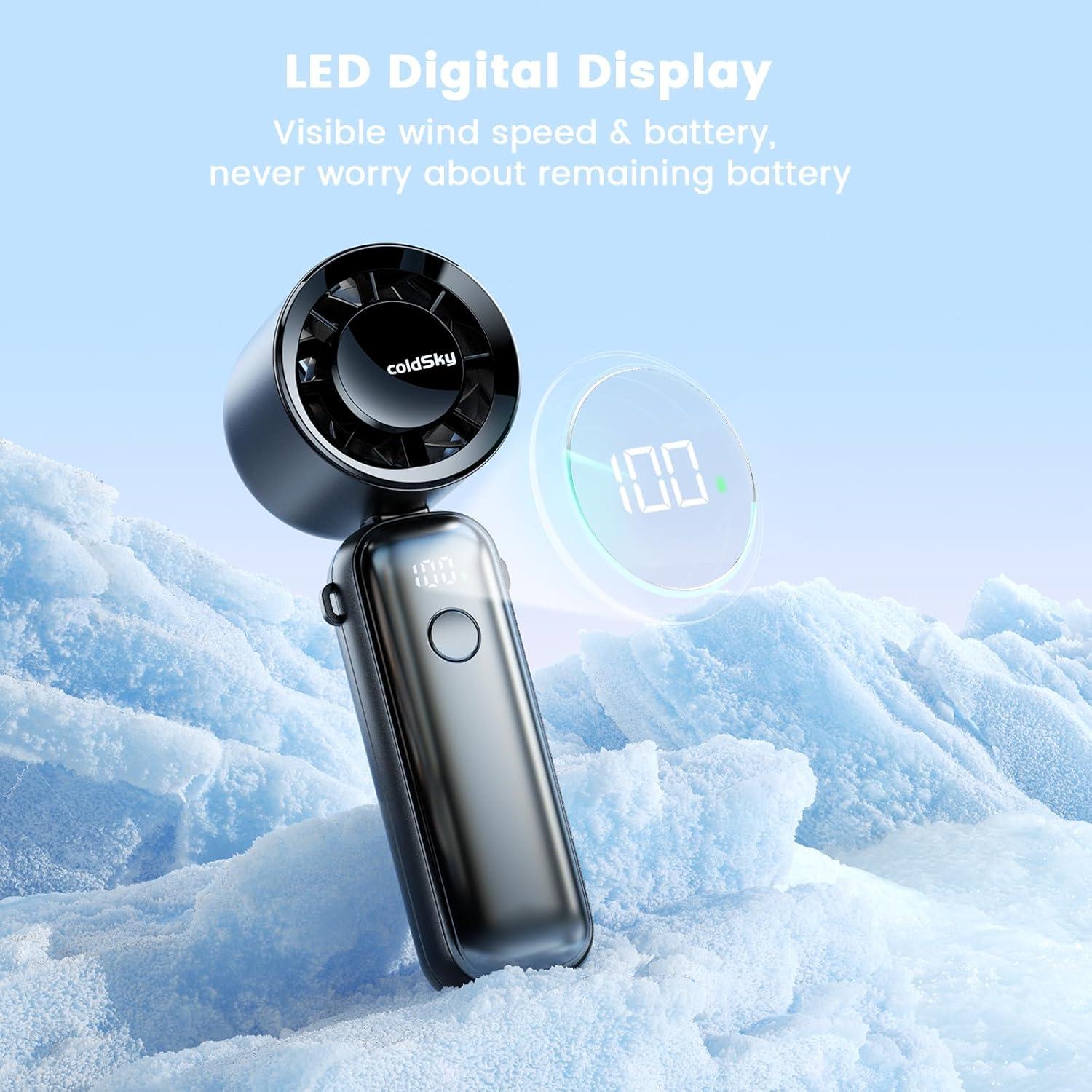 Ventilador Portátil Recargable coldSky YF08 6 Velocidades 5000mAh