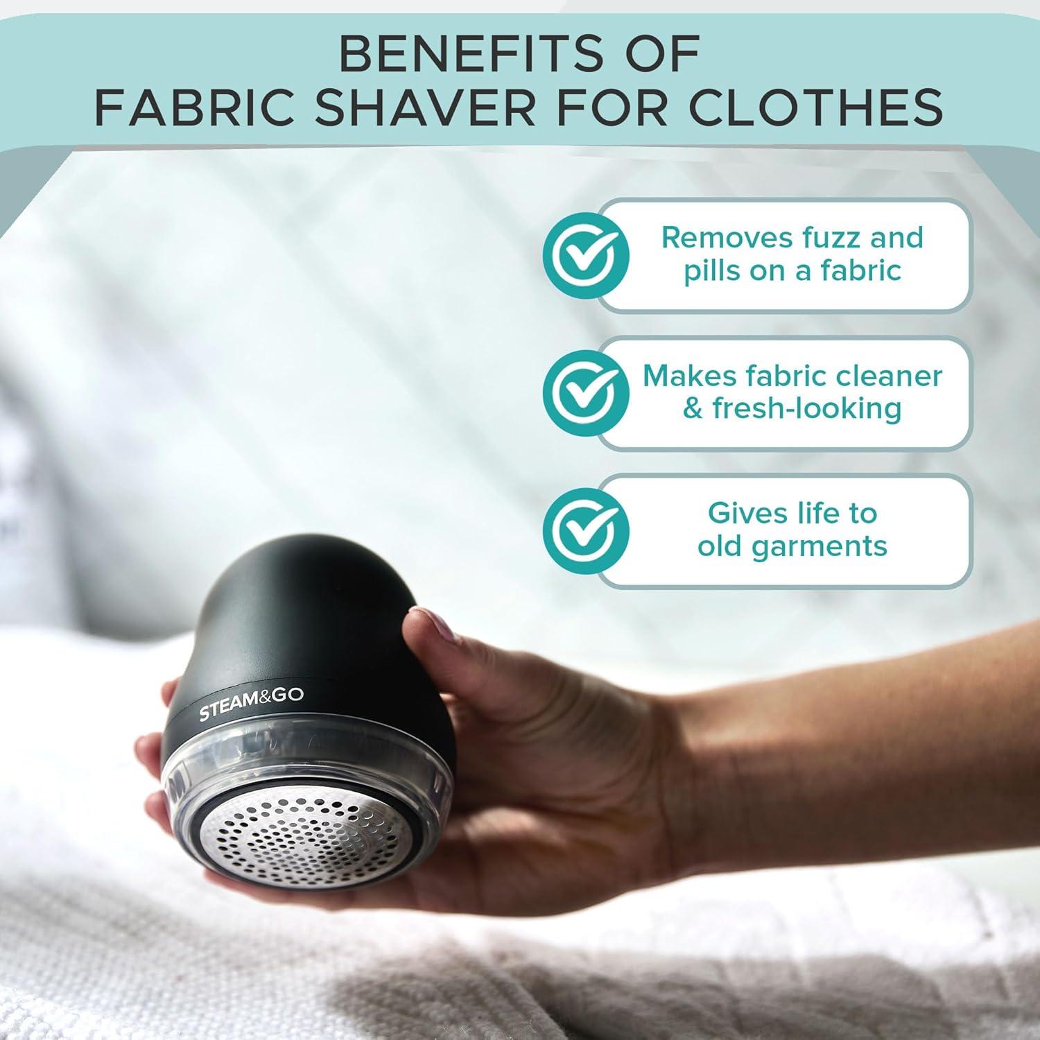 Desfuzzador de Tela Steam & Go Negro - Afeitadora Recargable