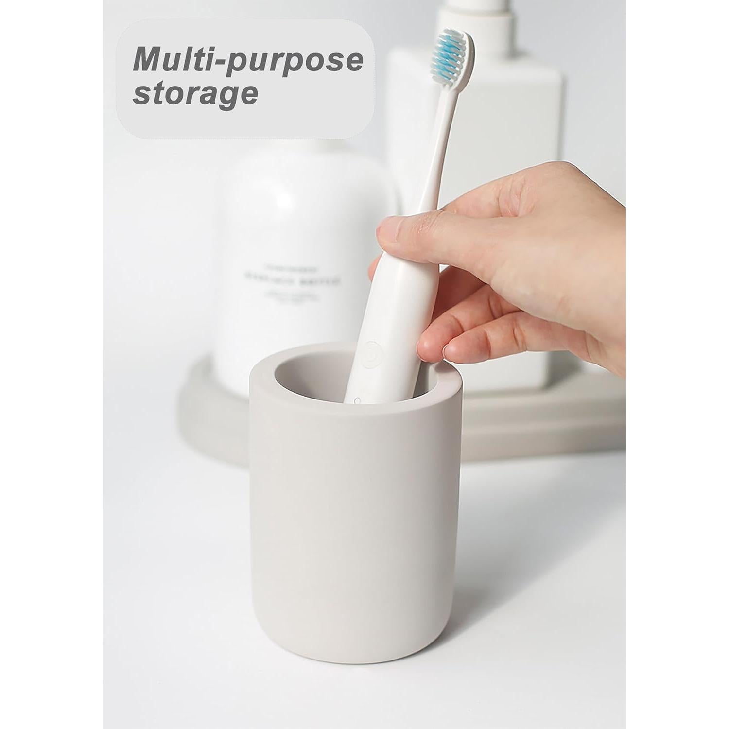 Organizador de Cepillos de Dientes SYJAN HOME Gris Claro - Diatomea