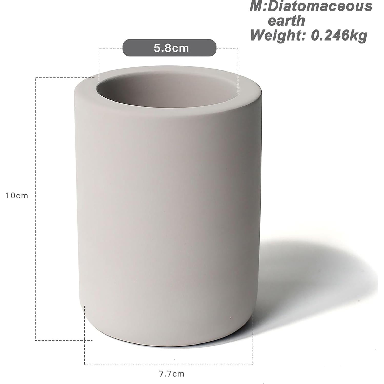 Organizador de Cepillos de Dientes SYJAN HOME Gris Claro - Diatomea