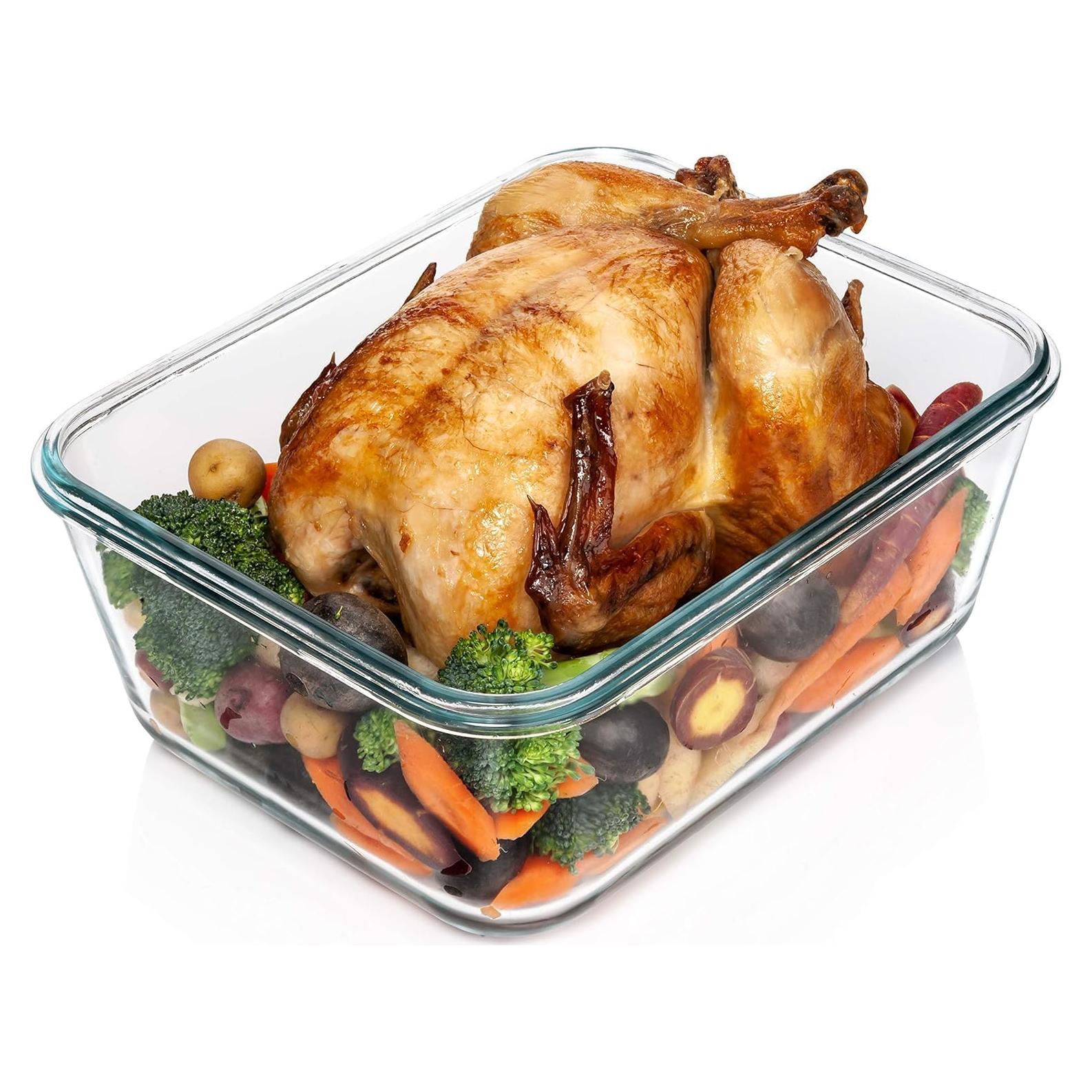 Contenedor de Vidrio 3300ml Razab con Tapa de Bloqueo