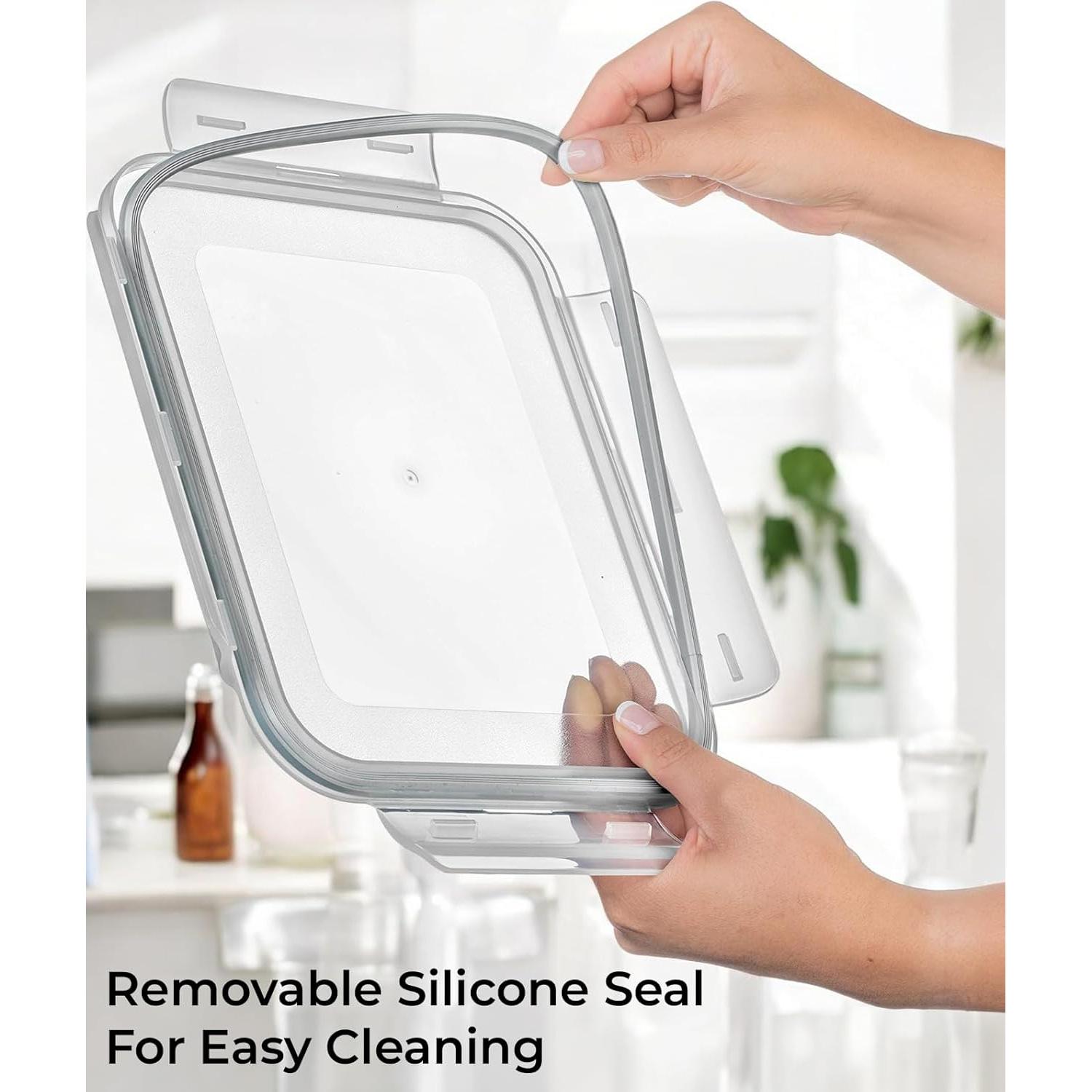 Contenedor de Vidrio 3300ml Razab con Tapa de Bloqueo