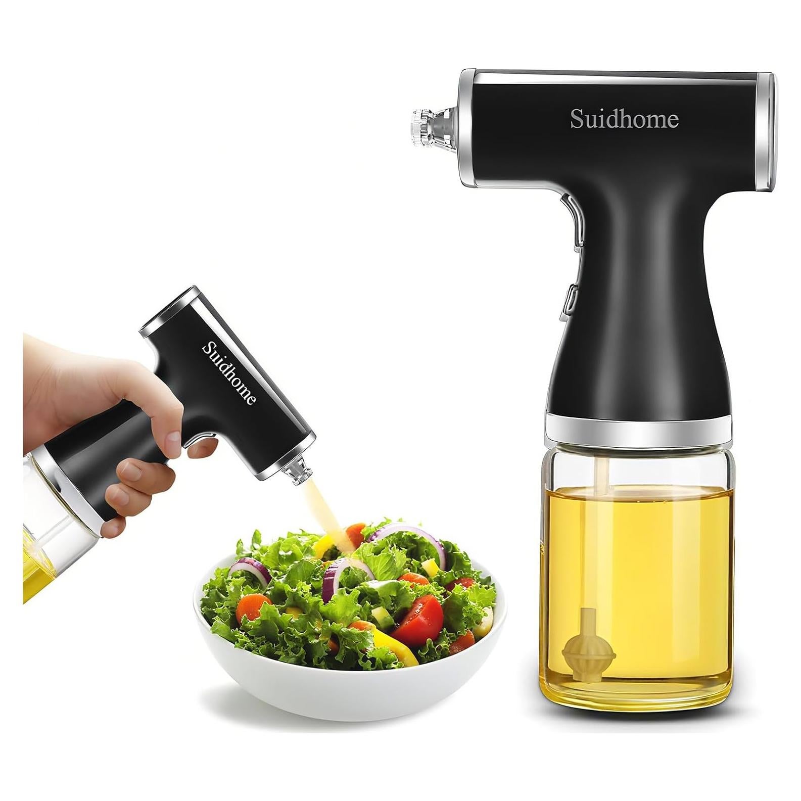 Pulverizador de Aceite de Vidrio Suidhome 177ml Negro