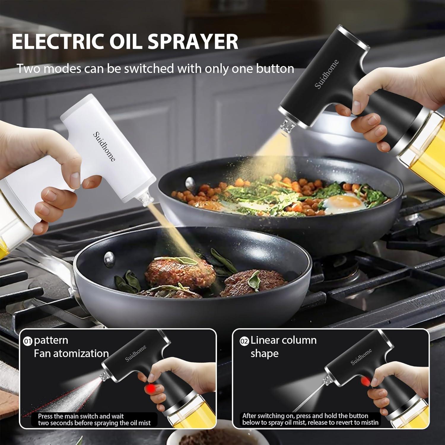 Pulverizador de Aceite de Vidrio Suidhome 177ml Negro