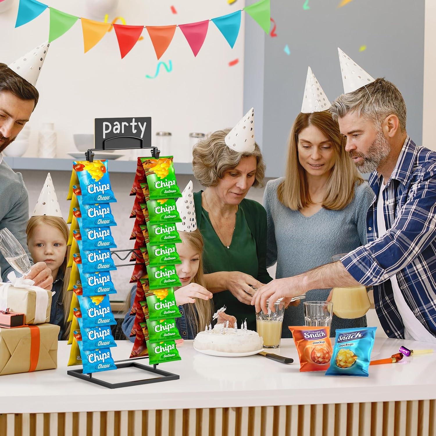 Soporte de exhibición para bolsas de aperitivos TJ.MOREE 2 estantes