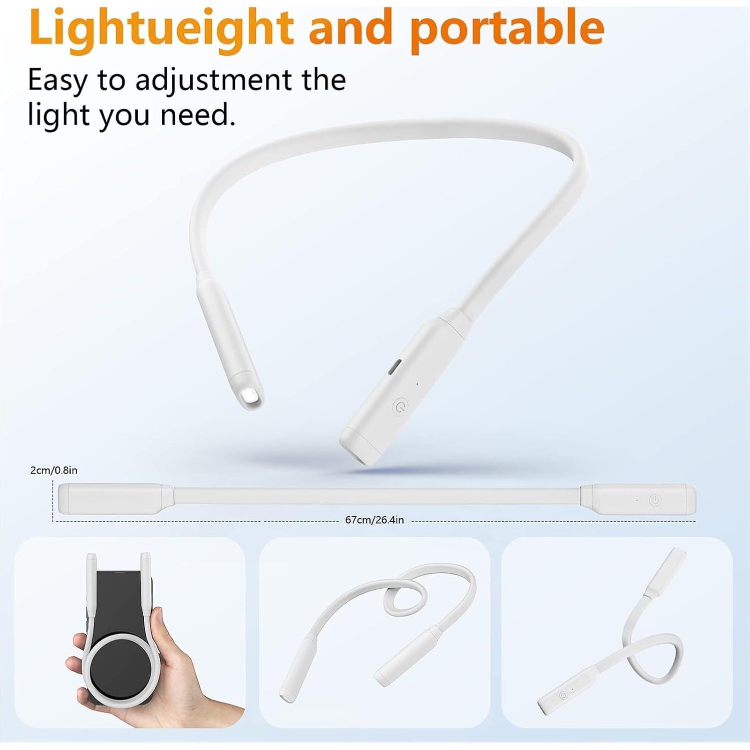 Luz de lectura LED recargable GONDSILY para cuello - 3 colores