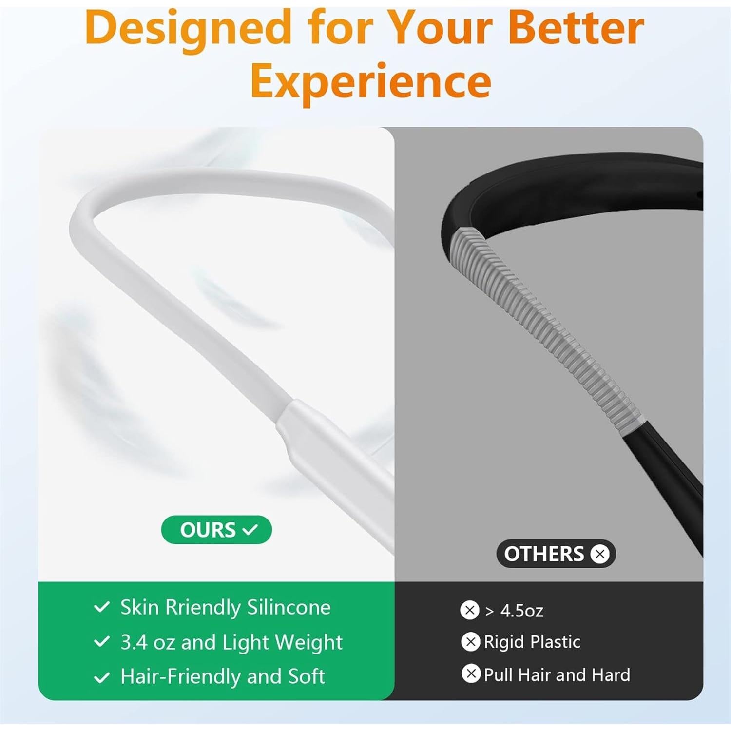 Luz de lectura LED recargable GONDSILY para cuello - 3 colores