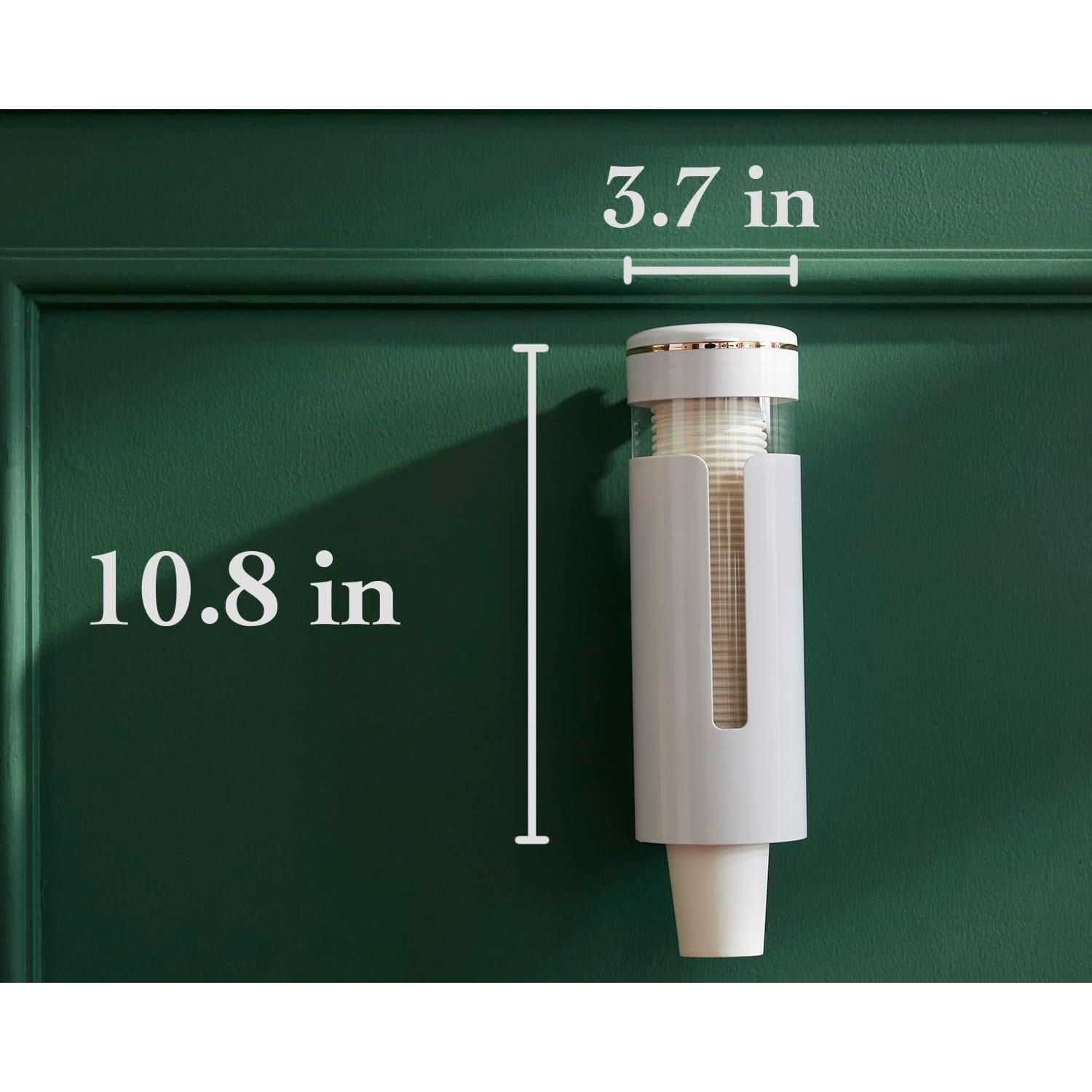 Dispensador de Tazas SEVENY Montaje en Pared 4-7 oz Blanco