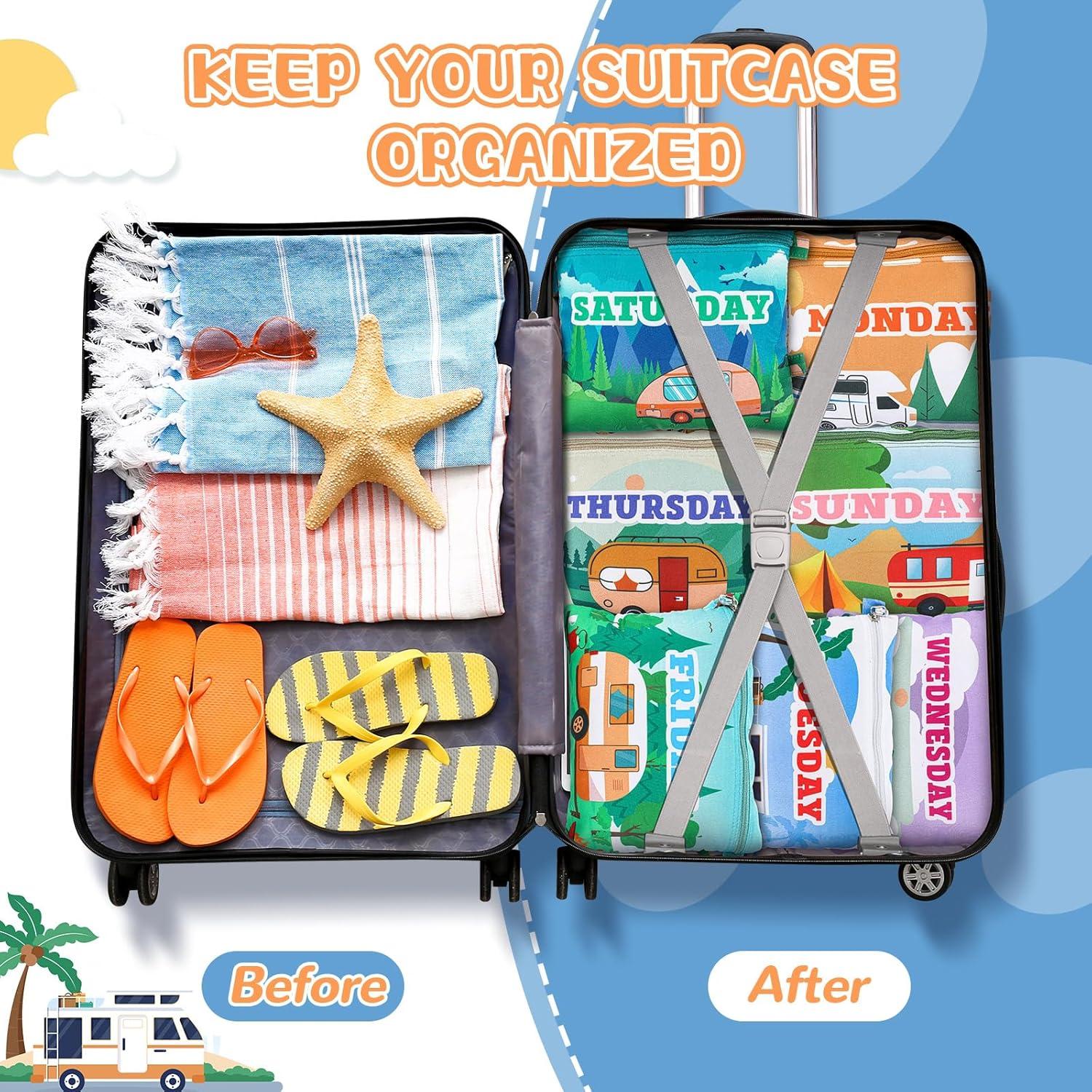 Cubos de Empaque Paterr 7 Pcs para Viaje Niños Coche 27.3x23.5cm