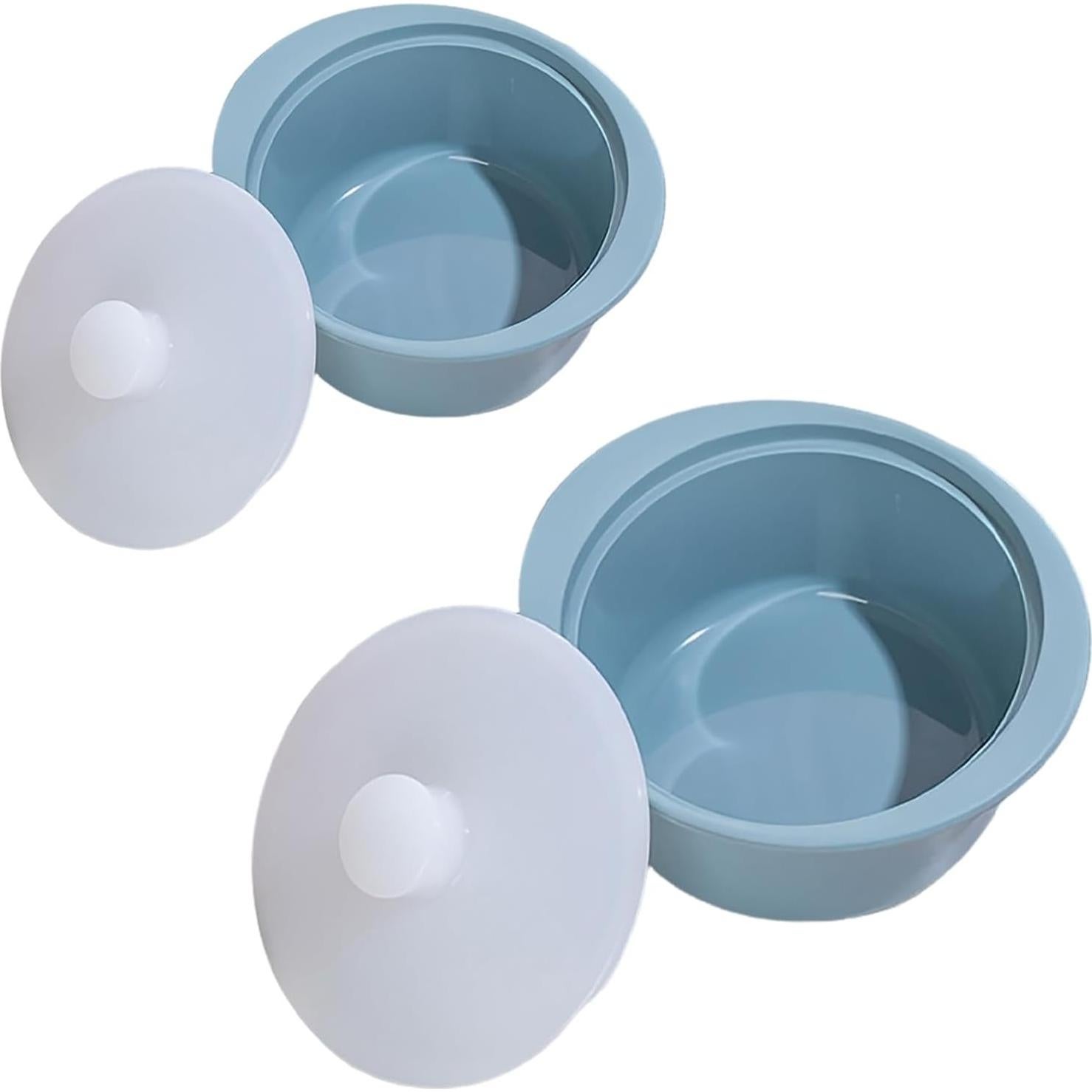 Tazón de Silicona POYIPI 2 PCS con Tapa Apto Microondas