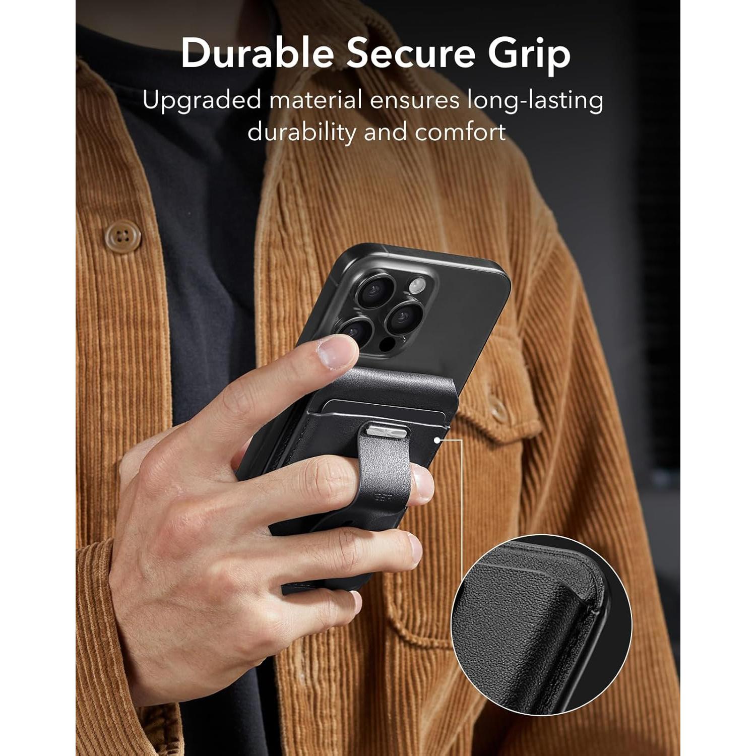 Cartera MagSafe ESR con Encontrar Mi para iPhone 12-16, Negro