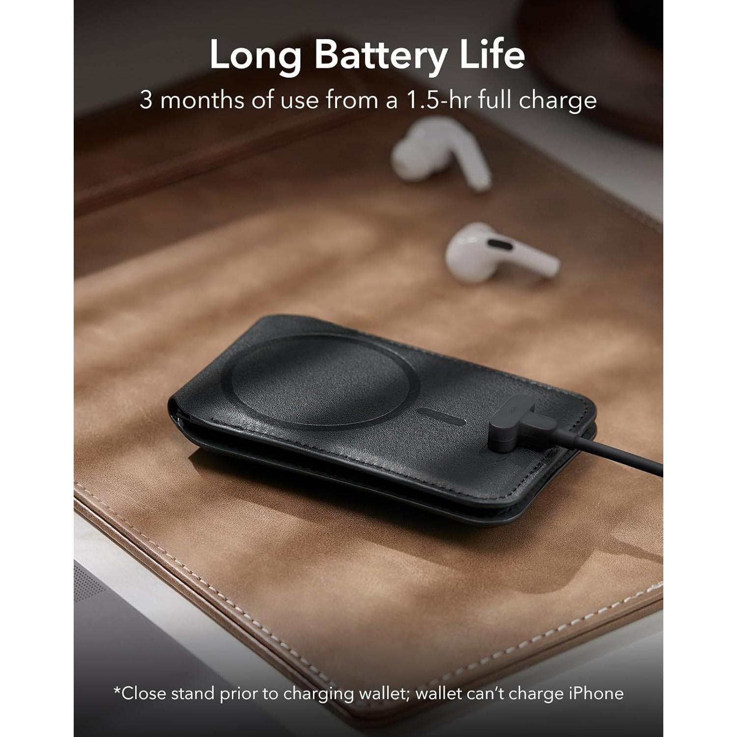 Cartera MagSafe ESR con Encontrar Mi para iPhone 12-16, Negro