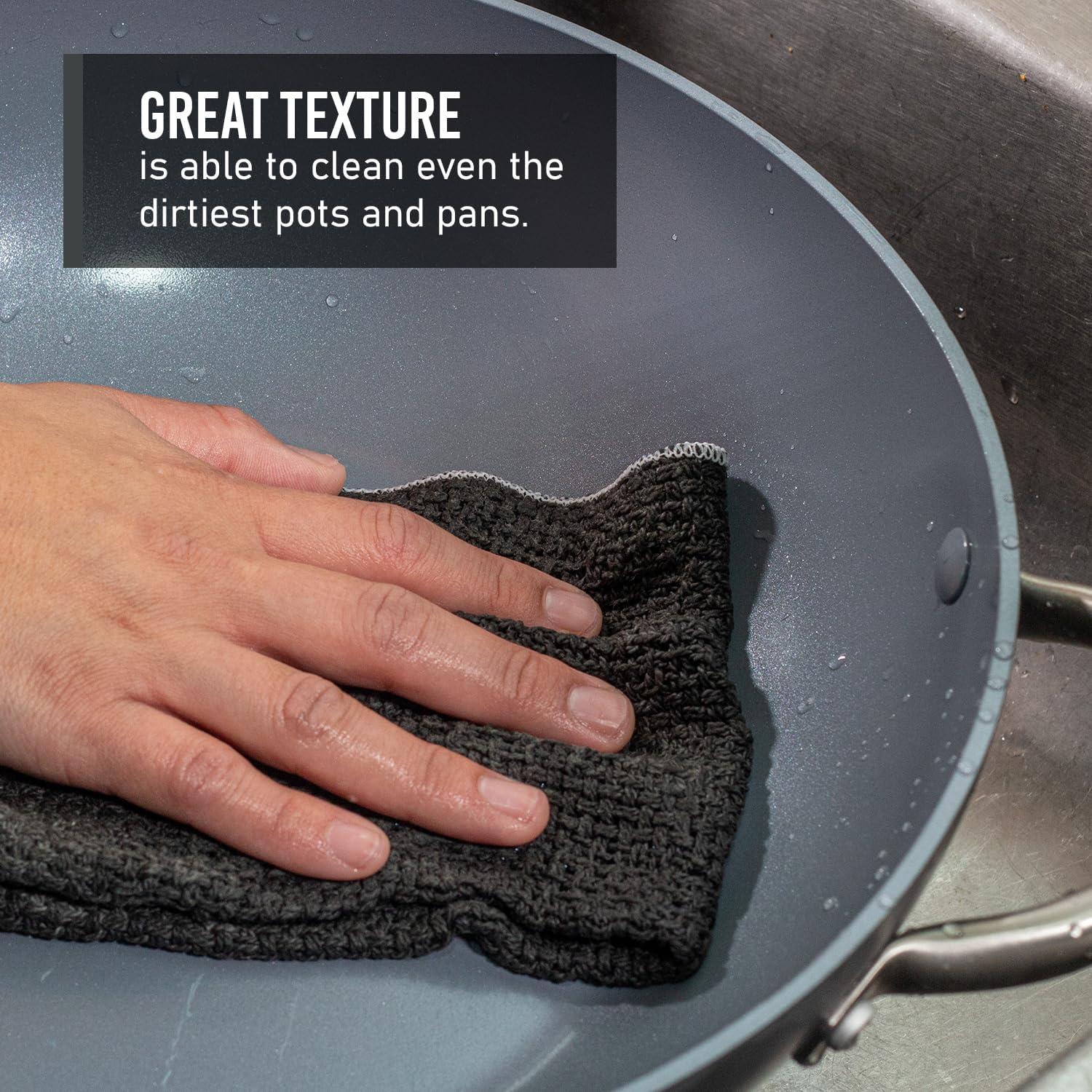 Paños de Cocina 100% Algodón Country Cottons - Set 4 Gris/Natural