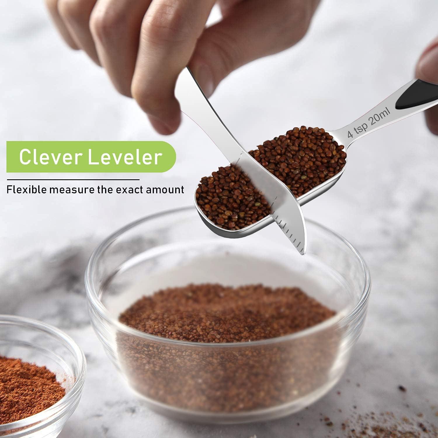 Set de 20 Tazas y Cucharas Medidoras Wildone Acero Inoxidable