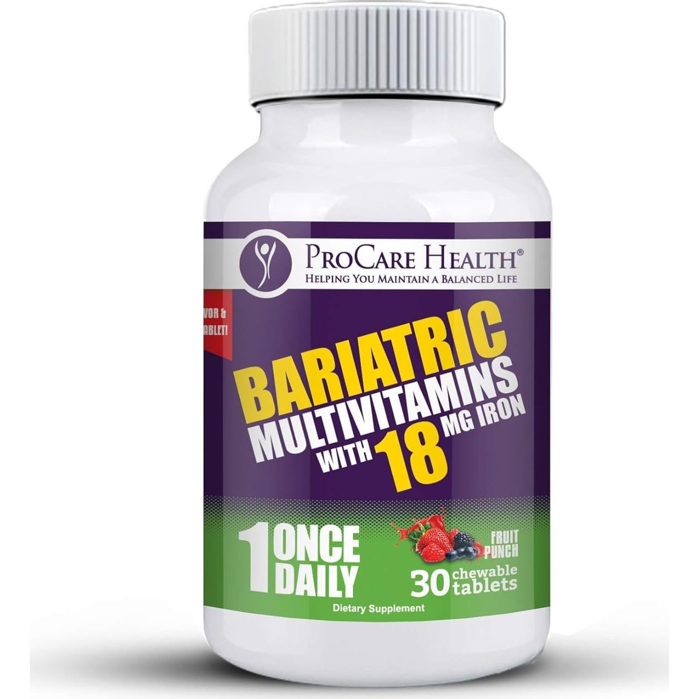 Multivitamina Masticable ProCare Health Bariátrica 30 Tabletas Fruta Punch