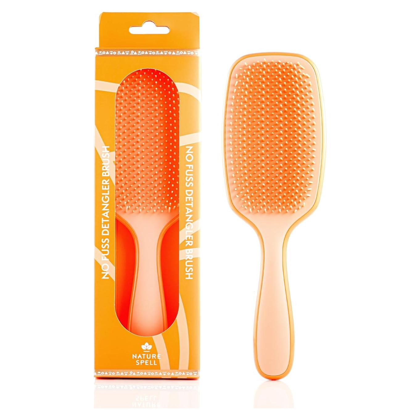 Cepillo Desenredante Nature Spell - Sin Nudos, 16cm, Naranja