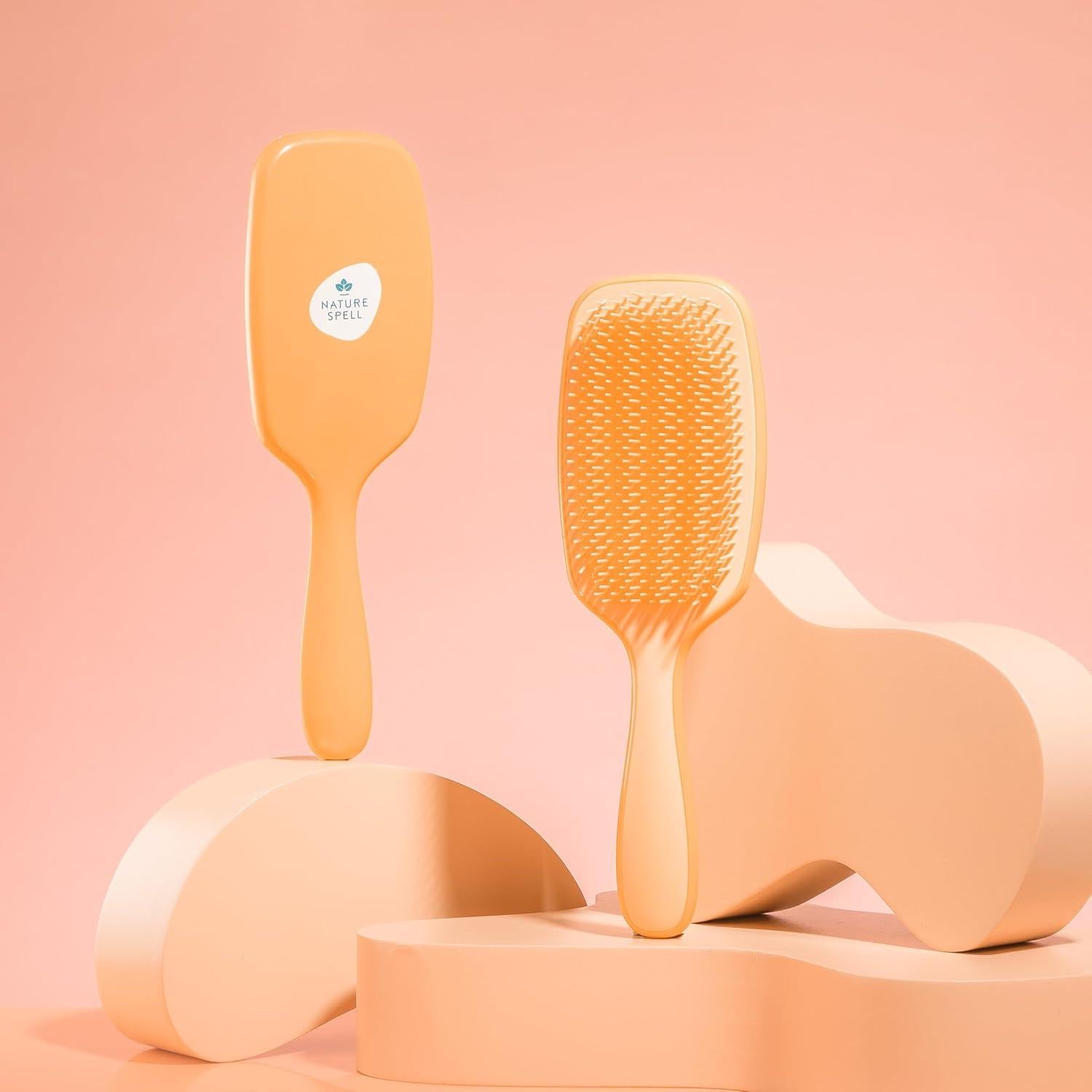 Cepillo Desenredante Nature Spell - Sin Nudos, 16cm, Naranja