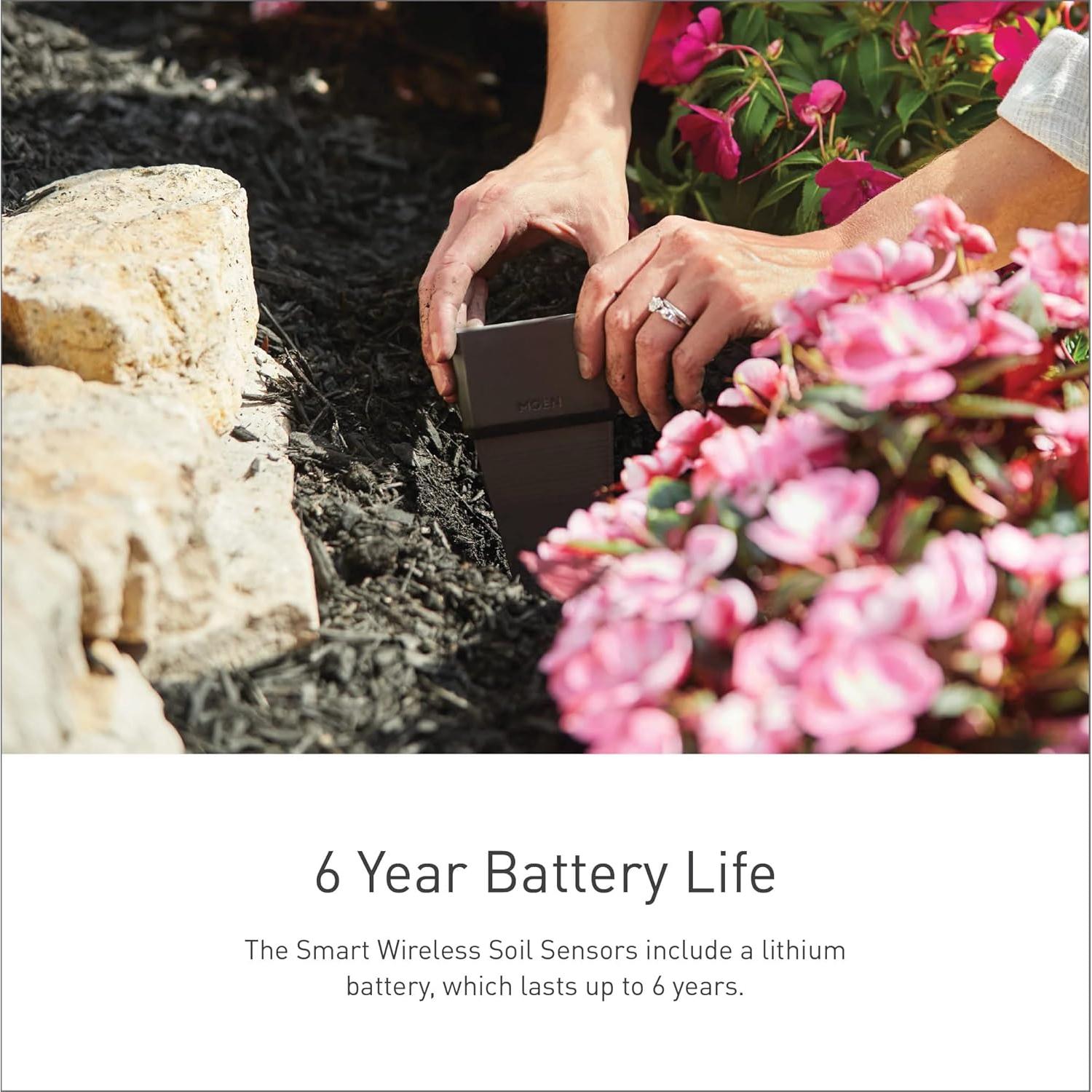 Sensor de Suelo Inalámbrico Moen WISNS002G1USA, Medidor de Humedad