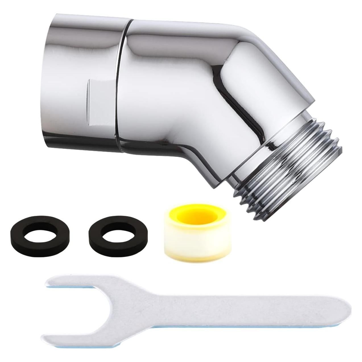 Adaptador de codo para ducha LUOFANT 135° cromado