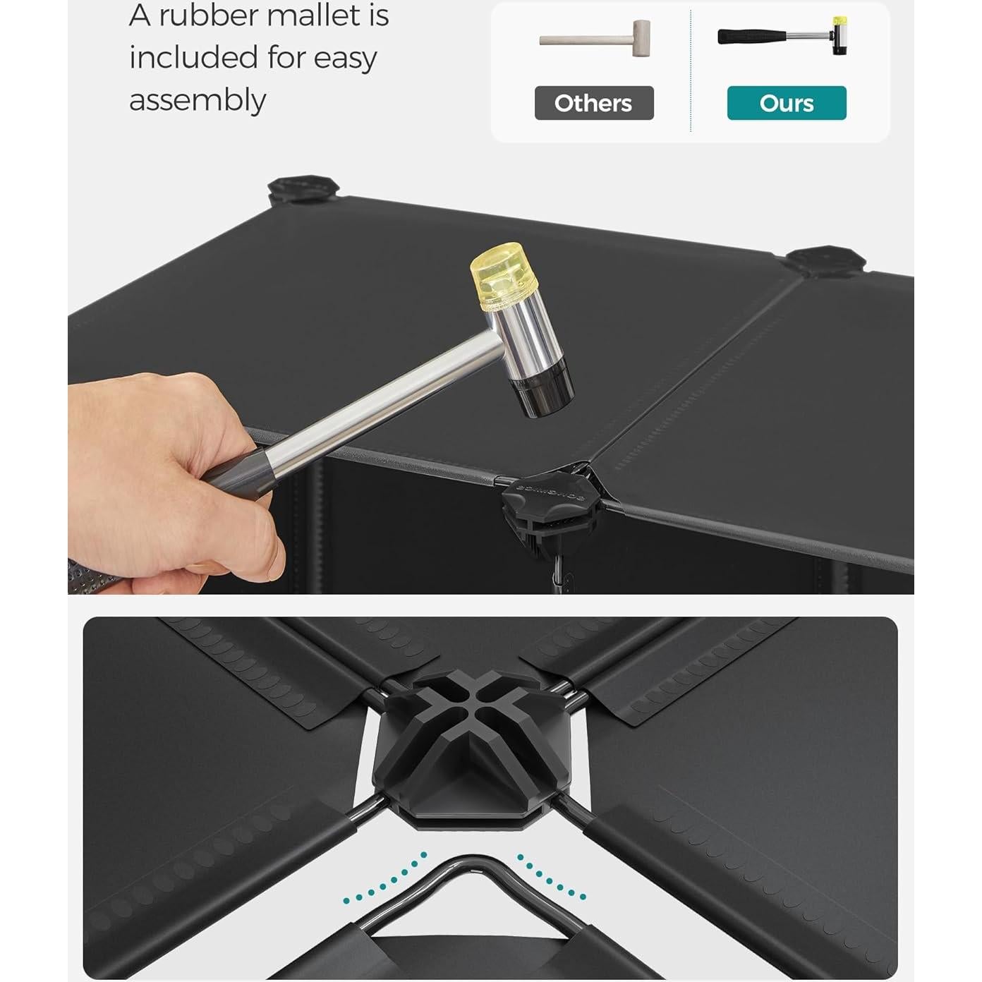 Organizador de Almacenamiento Modular SONGMICS 6 Cubos 30x30cm Negro