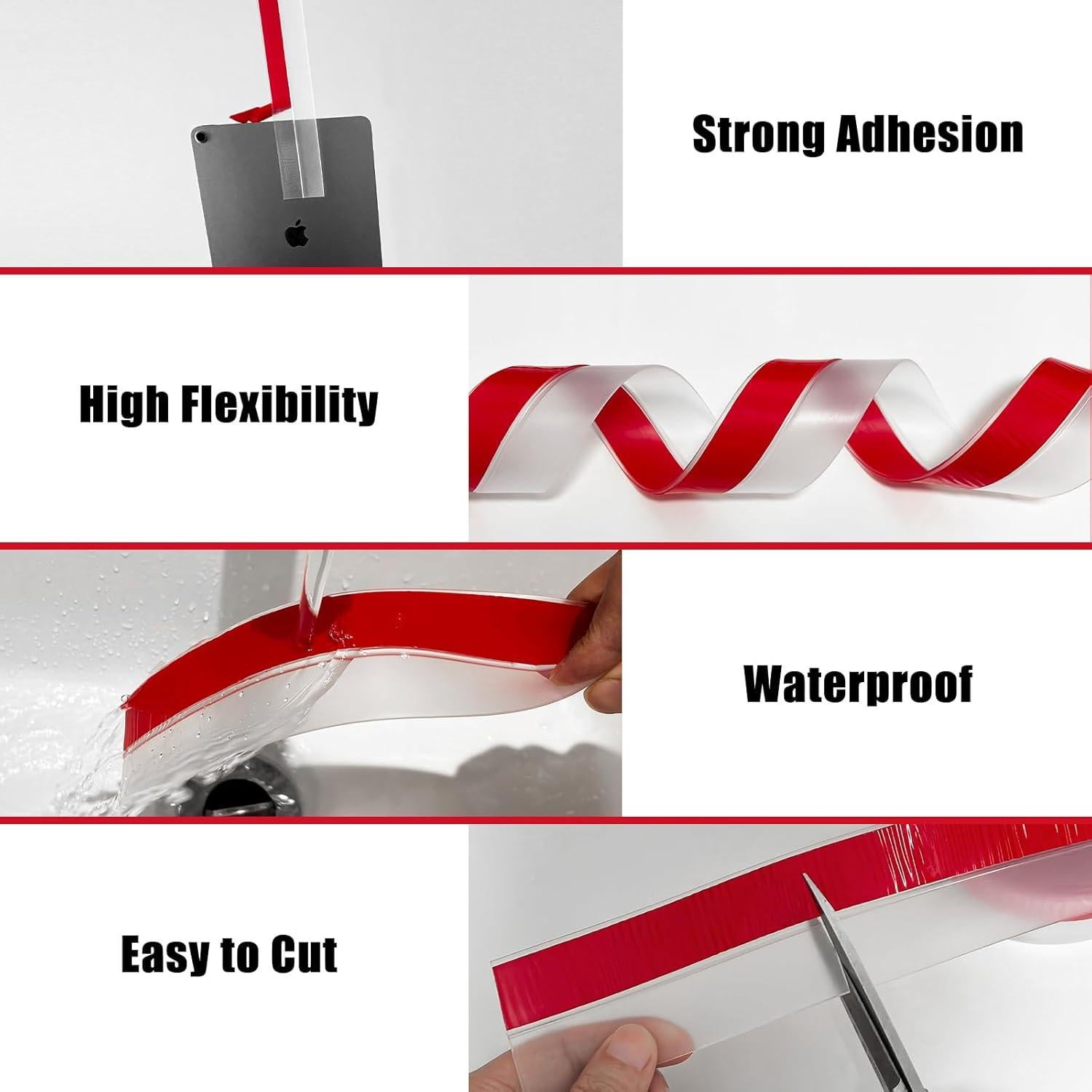 Burlete de Silicona 5 cm x 6.1 m Negro Todaylin