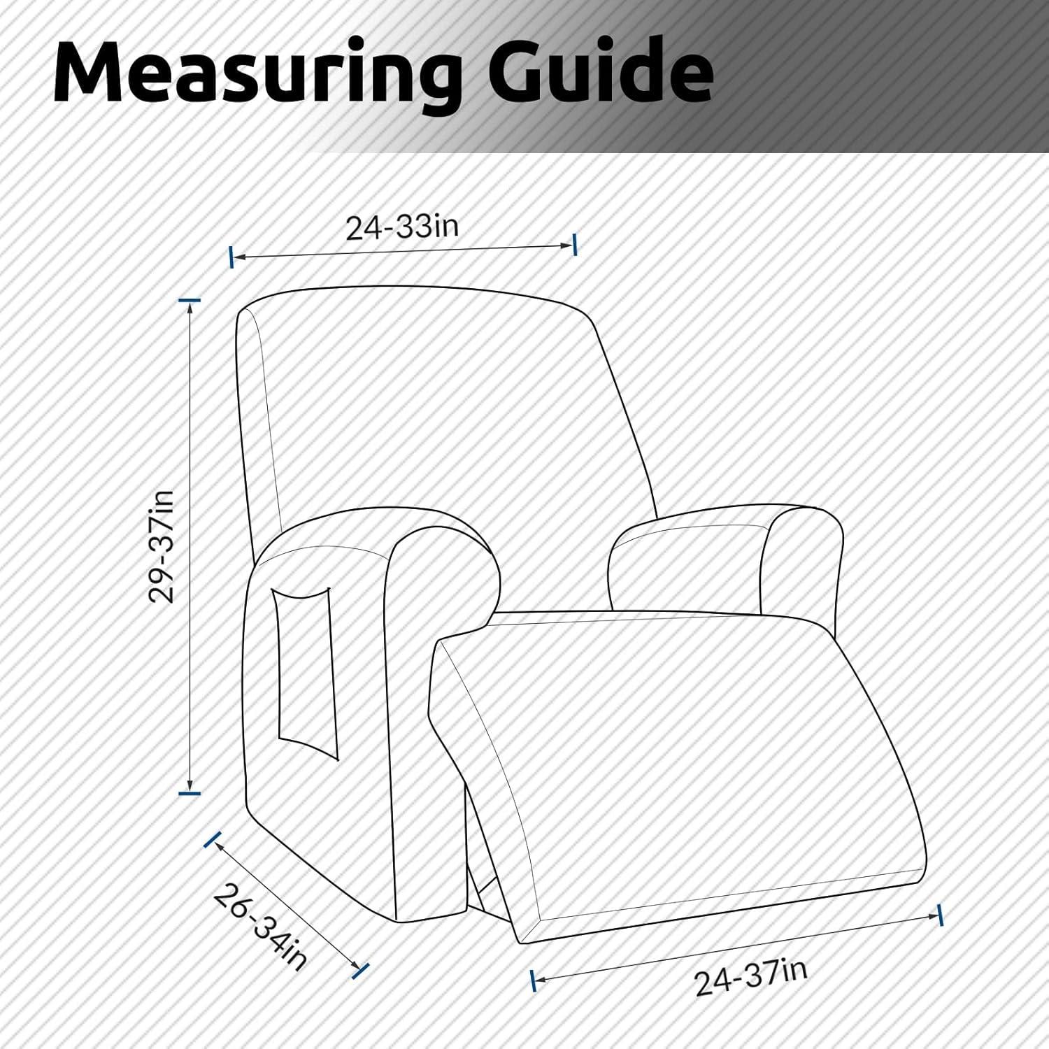 Funda de Sillón Reclinable KEKUOU Beige Elástica 61-94 cm